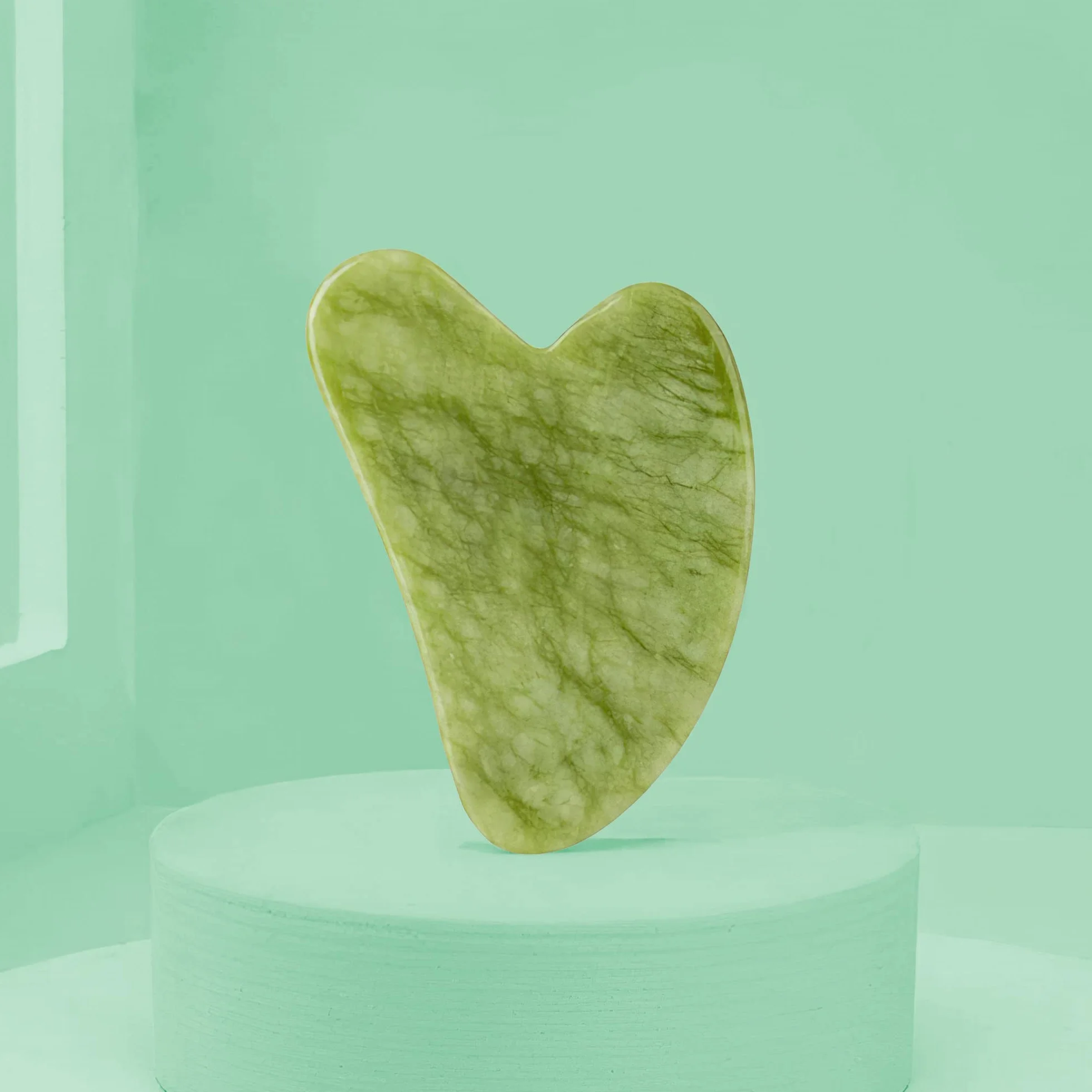 Gua Sha Naturale Pietra di Giada Massaggiatore Viso Corpo Rassodante