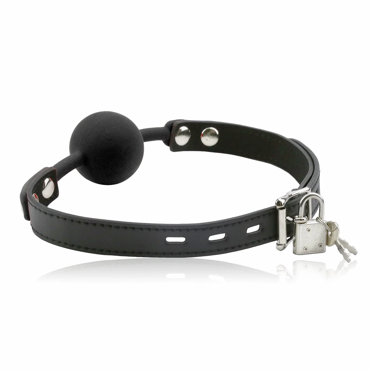 Ball gag BDSM silicone con lucchetto e chiave