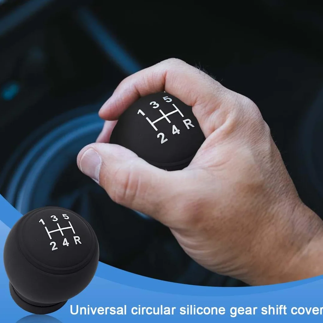 Auto Pomello Cambio 5 Marce Universale,Copertura in Silicone Antiscivolo Della Leva Resistente All'usura,Copri Pomello Cambio Auto,Pomello Cambio Universale,1 Pcs(Stile A)