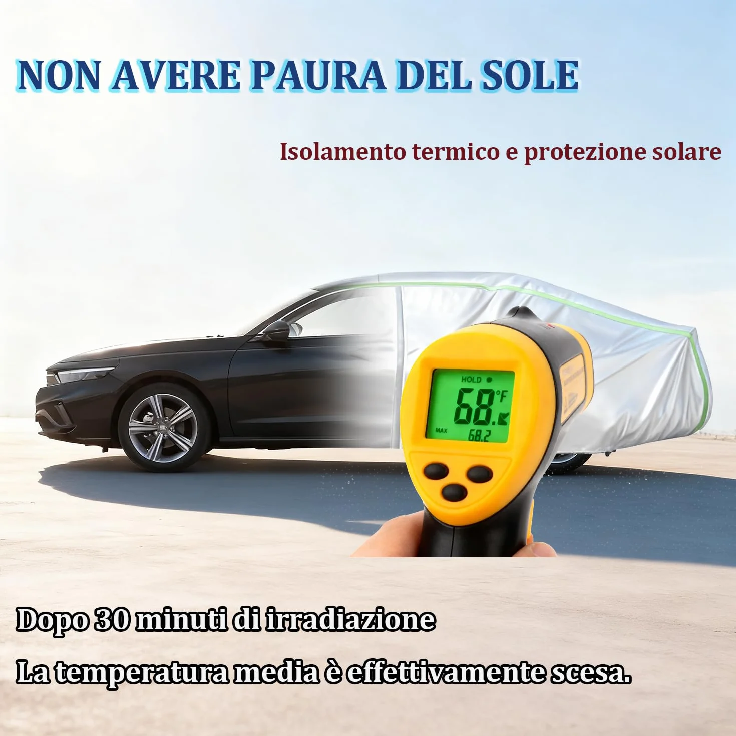 Telo Auto Esterno per Audi A1 (8X/GB) (2010-2024) Telo Copriauto Da Esterno Impermeabile, Anti-neve, con Cinturini Antivento, Adatto a Tutte le Stagioni