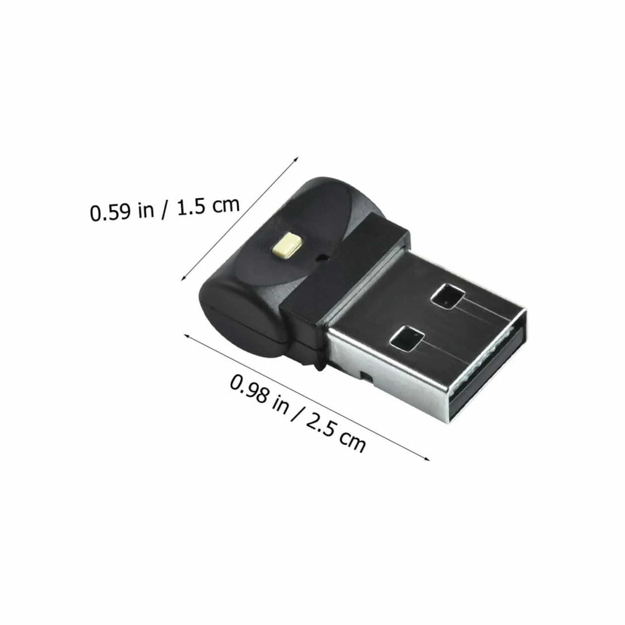 ULTECHNOVO 2 Pezzi Luci LED per Auto Interni USB Lampade Atmosfera Abs Nero