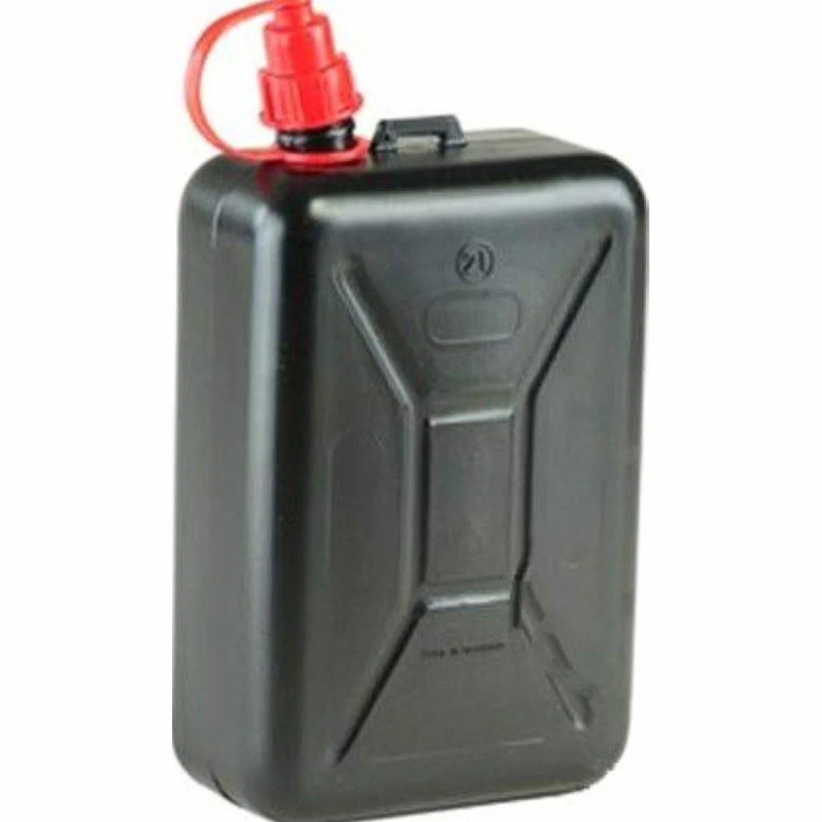h�nersdorff - Tanica per carburante standard da 2 l, HD-PE, con beccuccio di scarico integrato, colore: Nero