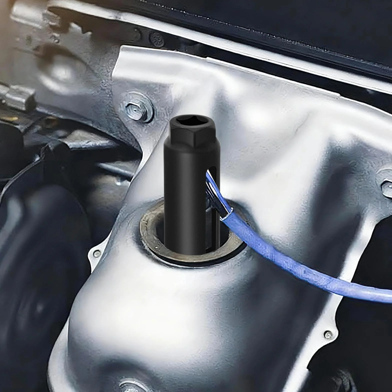 Chiave Sonda Lambda Universale 22mm 2 Pezzi con Bussola 1/2" per Rimozione Auto