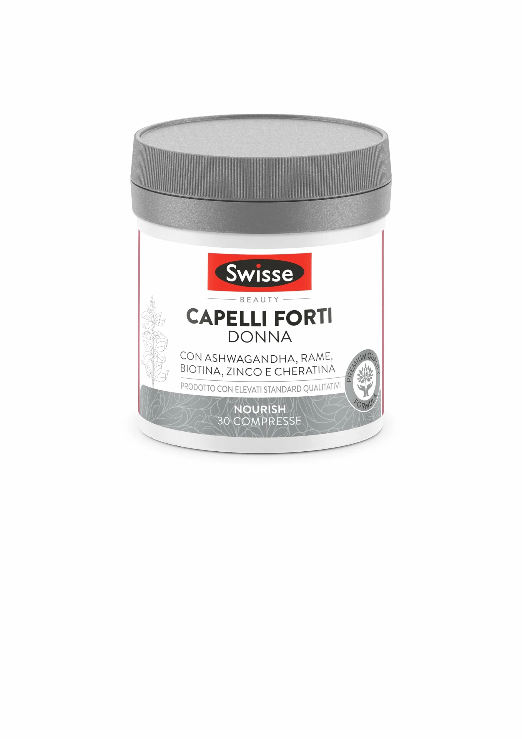Swisse Capelli Forti Donna Integratore Alimentare 30 Compresse 1460 mg
