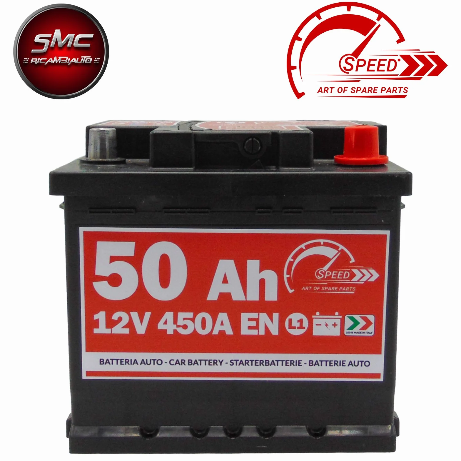 Batteria Auto Originale Speed L150-12V 50AH 450A EN con Polo Positivo A Destra