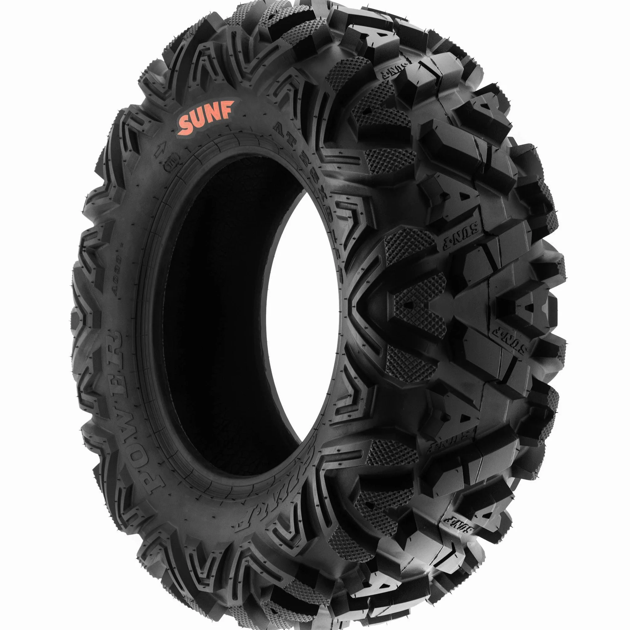 SunF A033 25x8-12 25x8x12 Quad ATV UTV Pneumatici, 6 PR, Tubeless Quad Pneumatici POWER I E4 Mark, set di 2