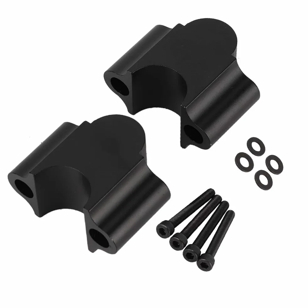 Rialzo manubrio universale, Moto Rialzo manubrio in lega di alluminio, 7/8 '22mm, Flangia di sollevamento della barra del motociclo (nero)