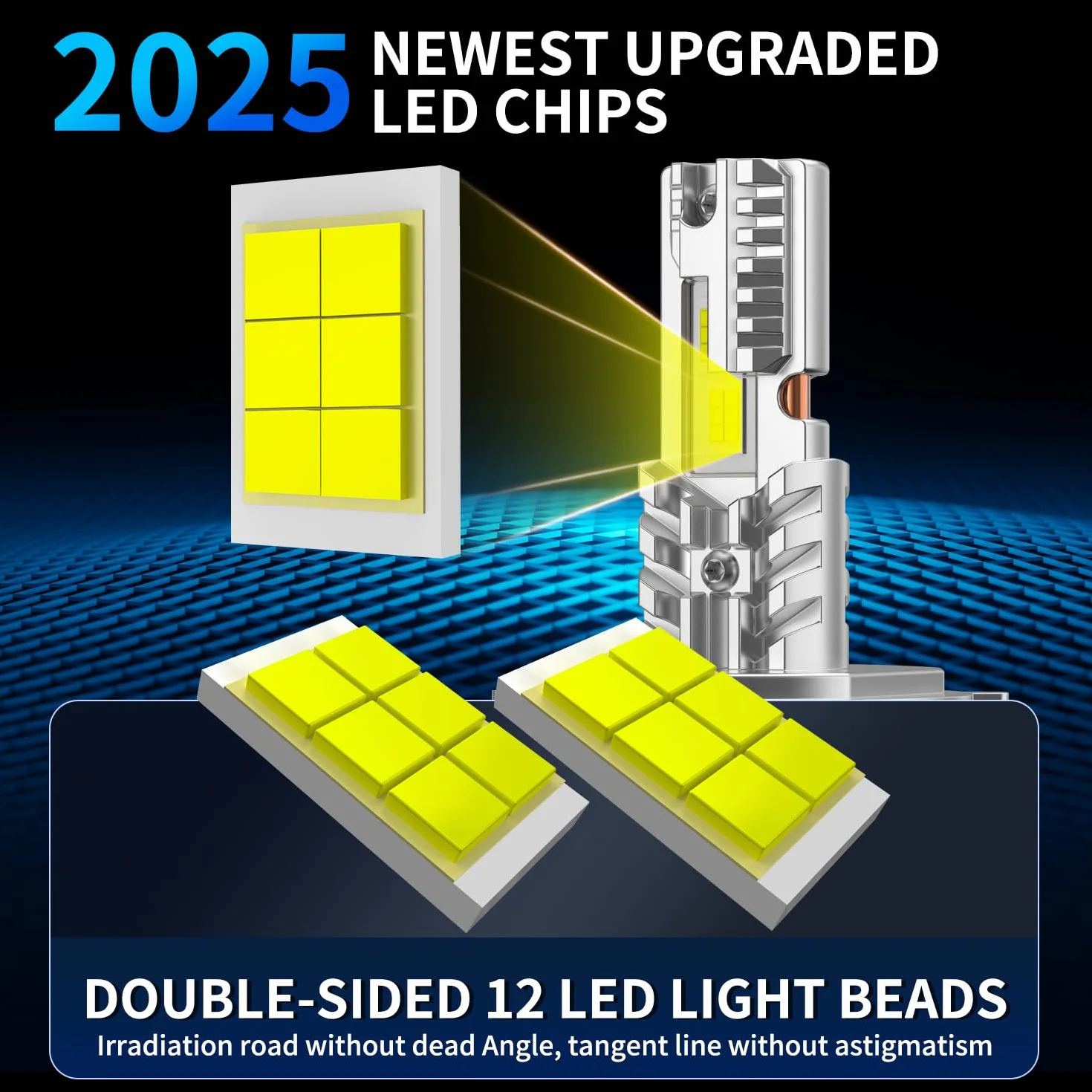 Lampadine H4 LED 6500K Bianco Freddo 18000LM H4/9003/HB2 Fanless Plug and Play 2 Pezzi