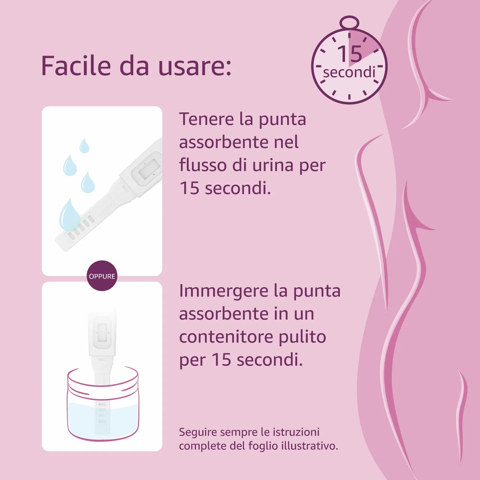 Amazon Basic Care Test di gravidanza Rilevazione precoce 6 giorni prima confezione da 3 test
