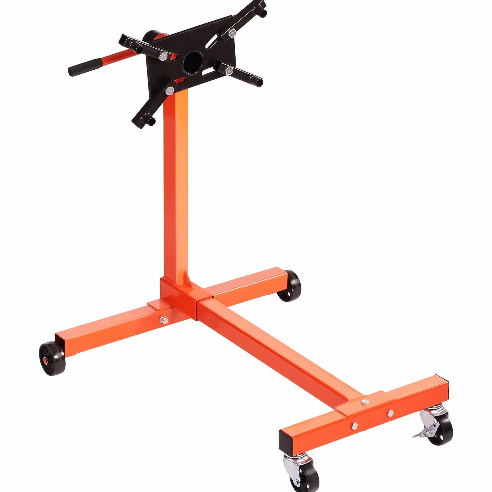 VEVOR Cavalletto di Supporto per Motori Portata 340kg con Ruote Freni Base a H Bracci Girevoli 360°