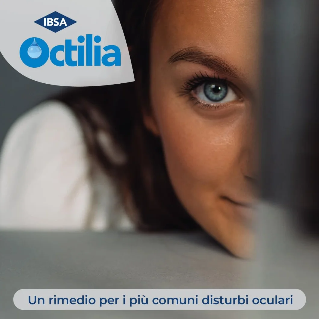 Octilia Lacrima Gocce Oculari Acido Ialuronico 0,3% 10ml Idratante Lubrificante Protettiva Lenti a Contatto