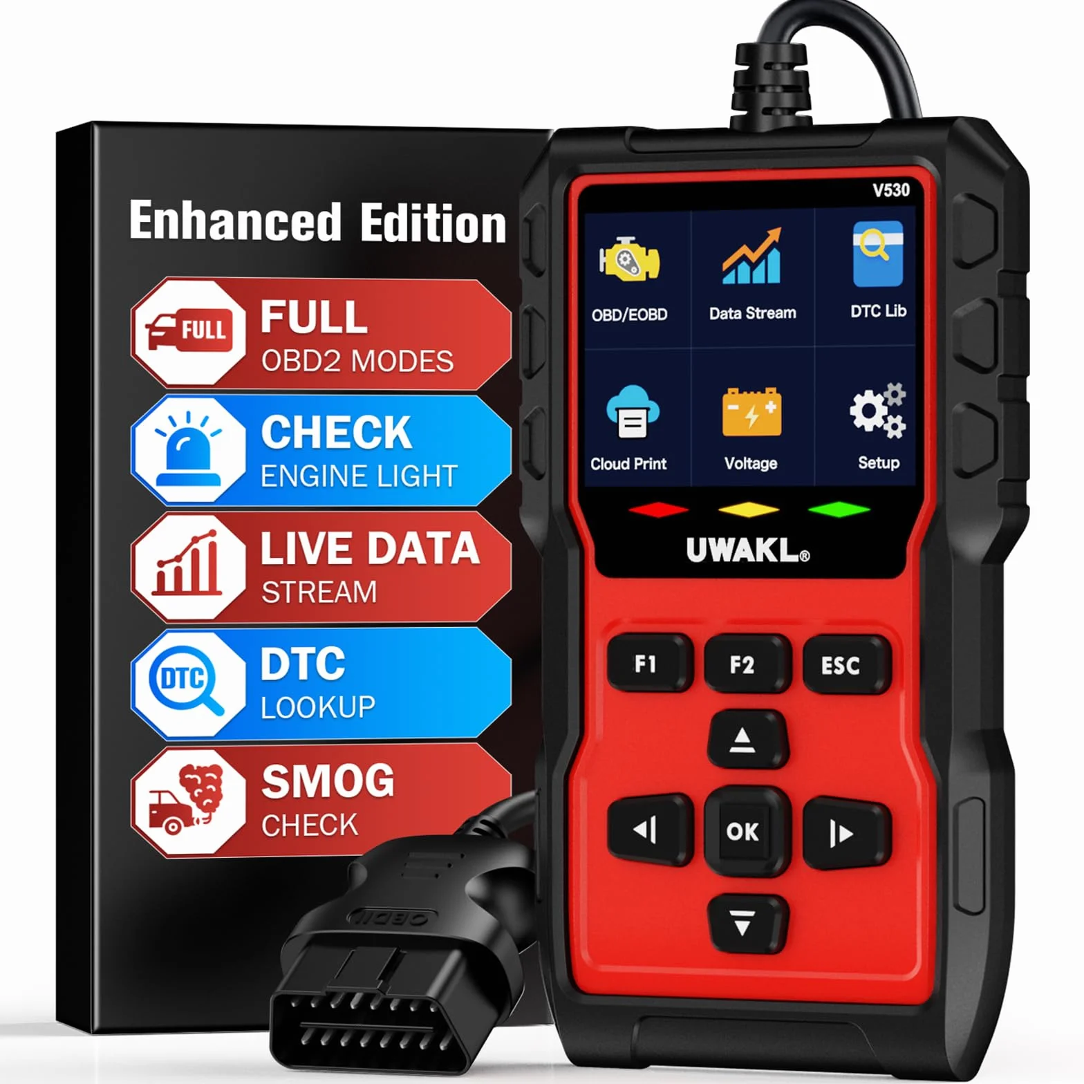 OBD2 Scanner EOBD Diagnosi Auto Professionale Multimarca Lettore Codici Errore OBDII Tester Batteria