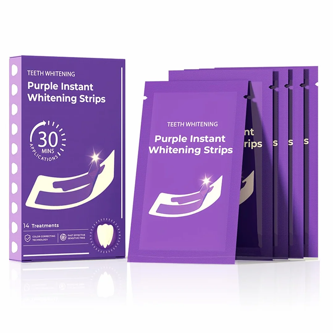 Sbiancante Denti Strisce Sbiancanti 28 Pezzi 14 Sessioni Sbiancamento Denti Whitening Strips