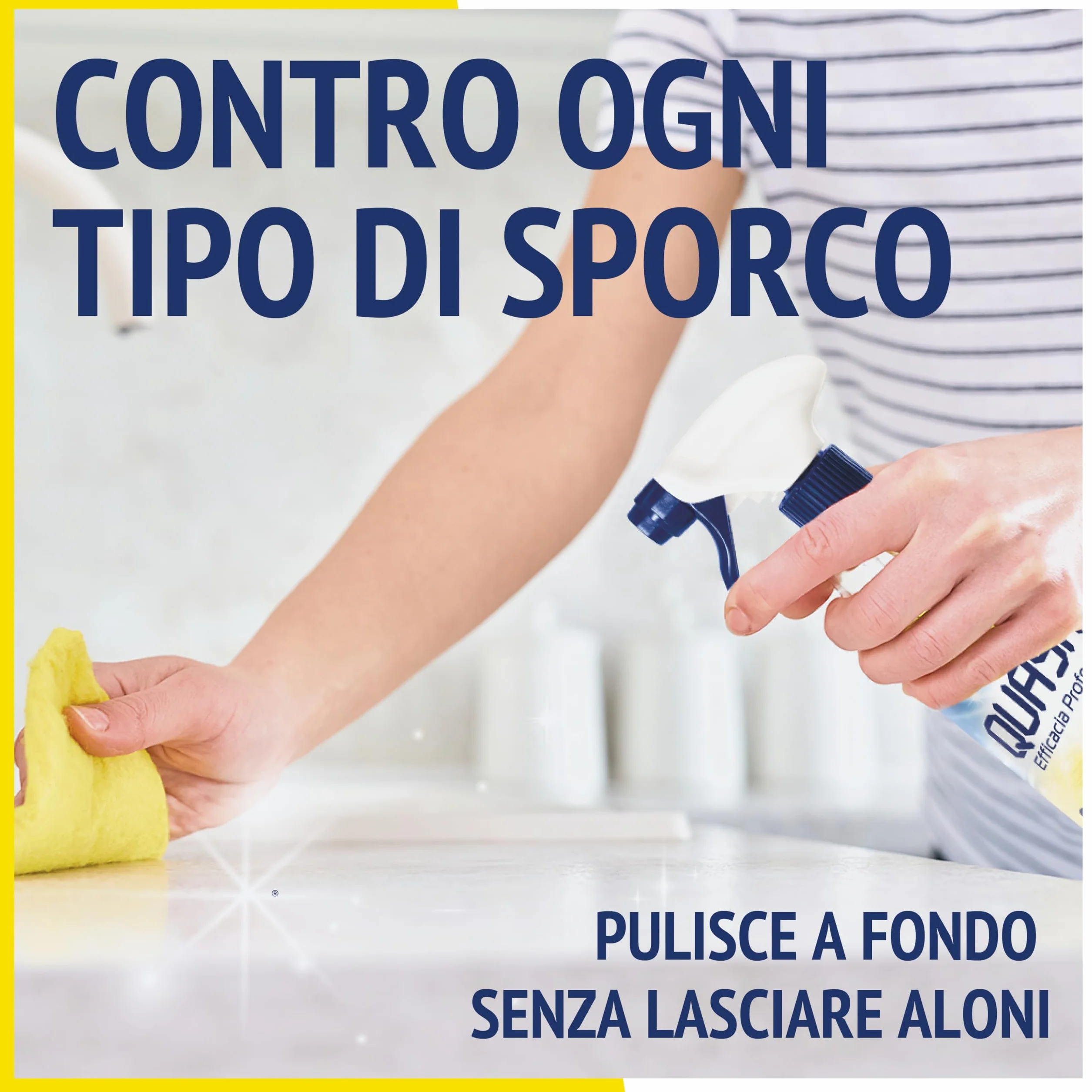 Quasar Sgrassatore Extrarapido 680 ml Senza Aloni Risciacquo Immediato Profumo di Limone