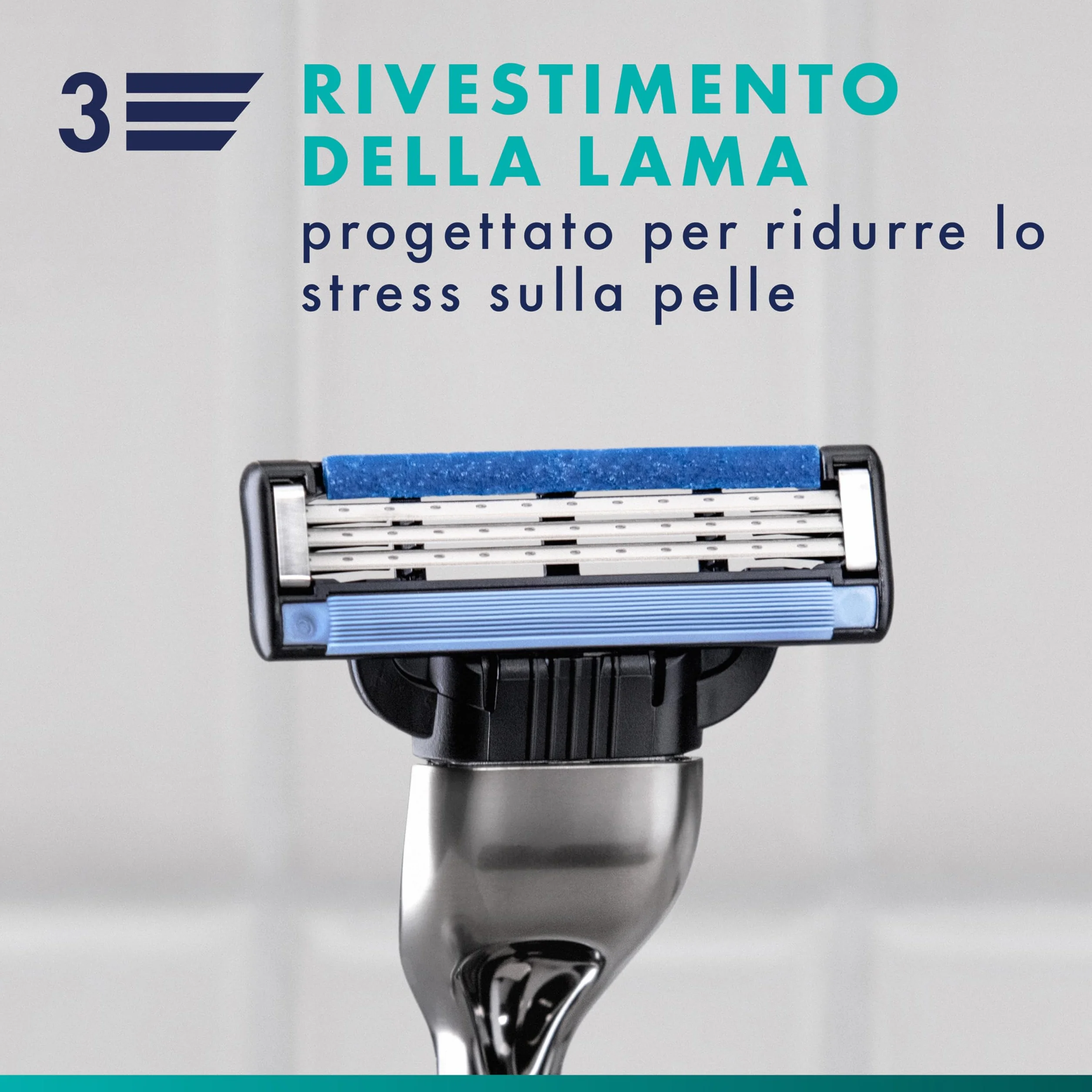 Gillette Mach3 Base 20 Lametta di Ricambio per Rasoio Barba, Striscia Lubrificante