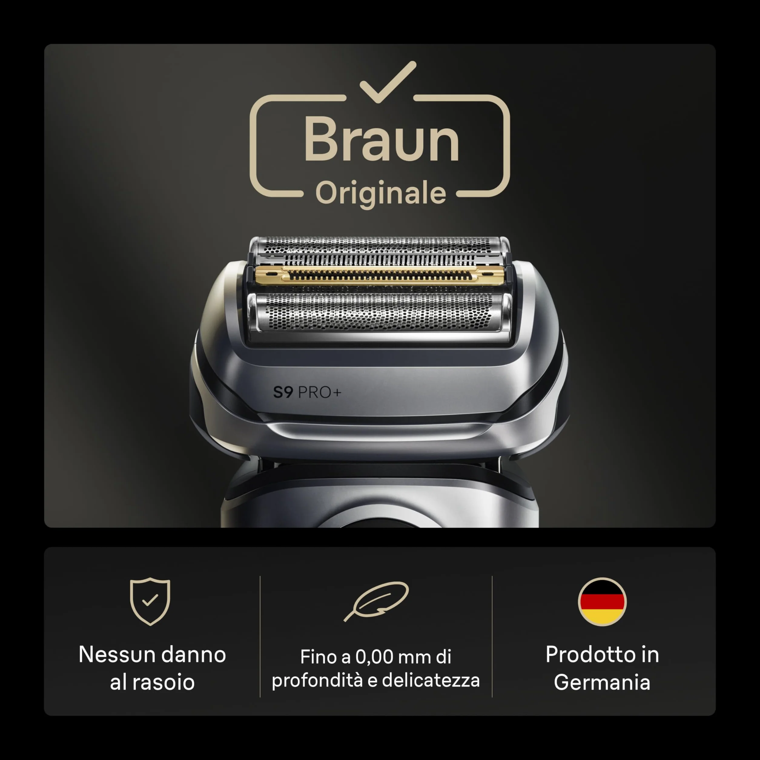 Braun Serie 9 Pro+ 96m Testina di Ricambio Originale per Rasoio Elettrico Barba