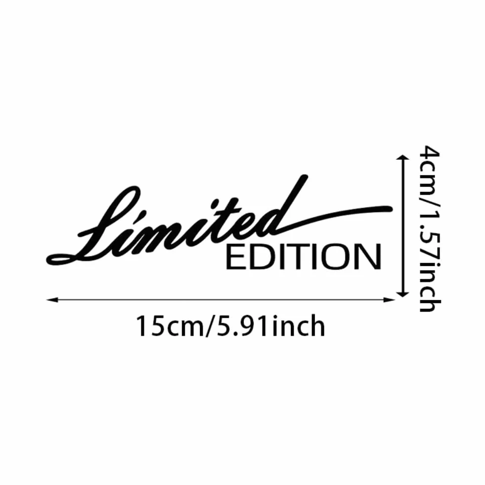 2 adesivi per auto "Limited Edition", 15 x 4 cm, impermeabili, in vinile, per auto, camion, SUV, impermeabili e durevoli, per auto, # AZ162 (nero)