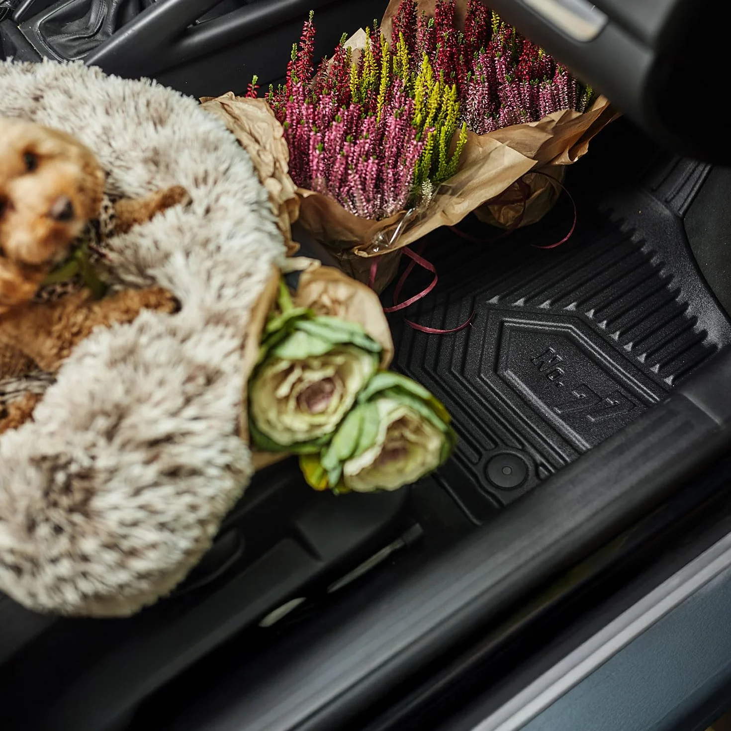 IMJ-Global Tappetini Auto Gomma No. 77 su Misura Compatibili con Jaecoo J7 dal 2025 in poi non compatibile con versione PHEV, Set Completo di Tappeti Auto TPE per Migliorare Look e Sportività