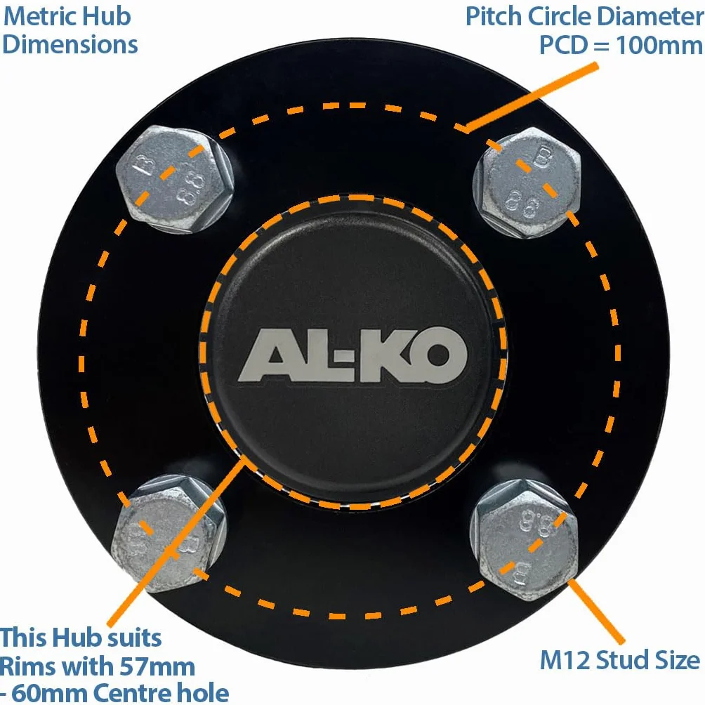 Kit per rimorchio 4.80/4.00x8 ruote 6 strati P811 mozzo ALKO PCD 4/100mm 690 kg
