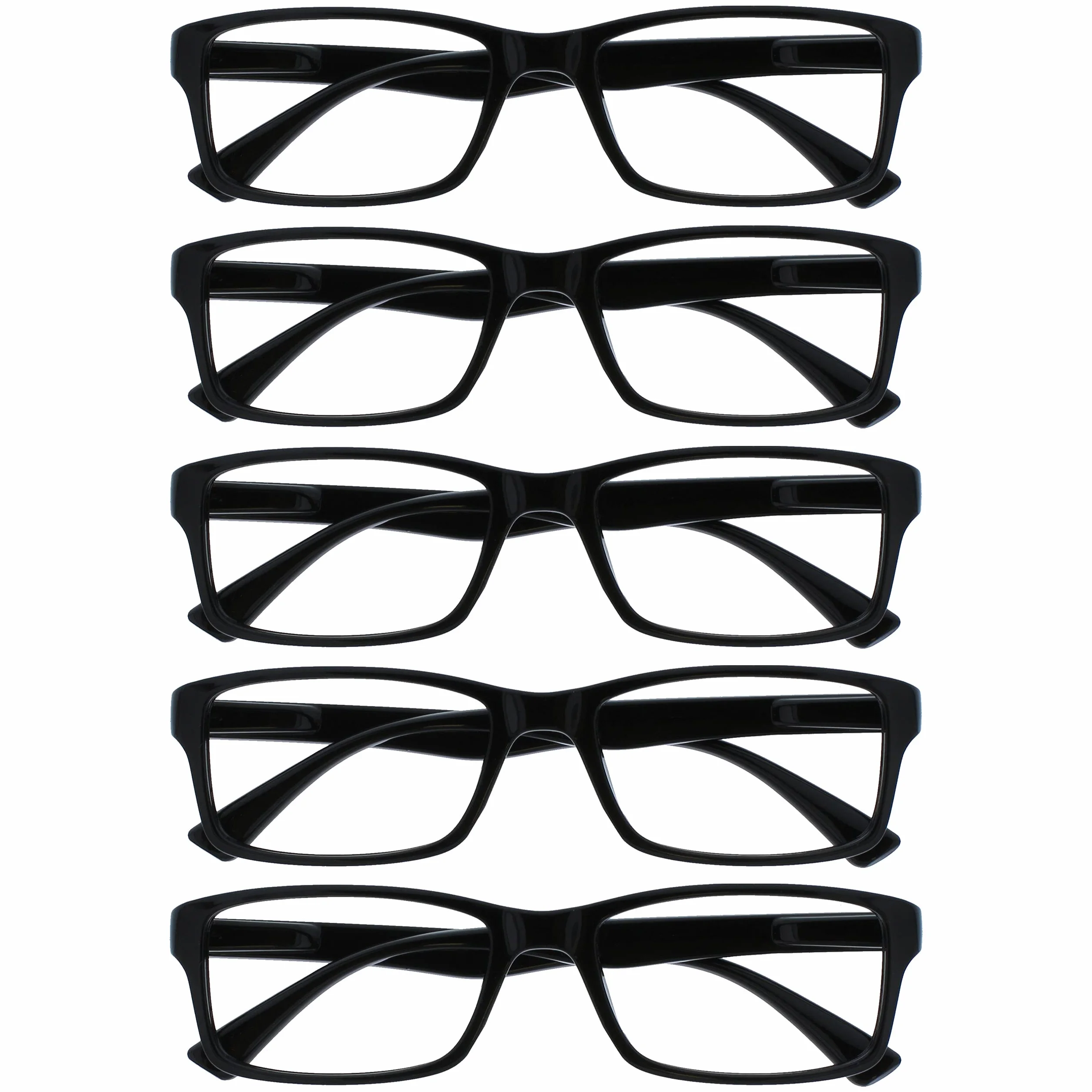 OPULIZE Nero Valore 5 Pacco Uomo Donna Stile Designer Lettori +2,00-106 Gr