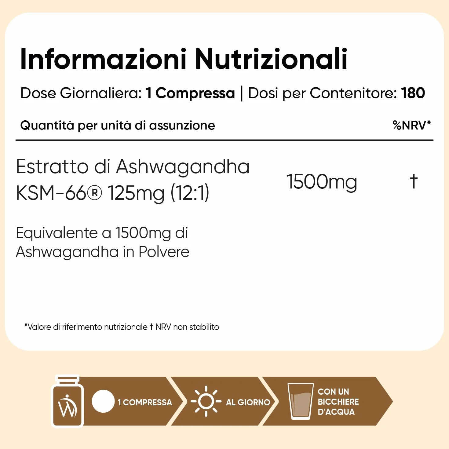 Ashwagandha KSM-66 Integratore 180 Compresse 1500mg Estratto 12:1 Withania Somnifera Vegana Prodotto in UK