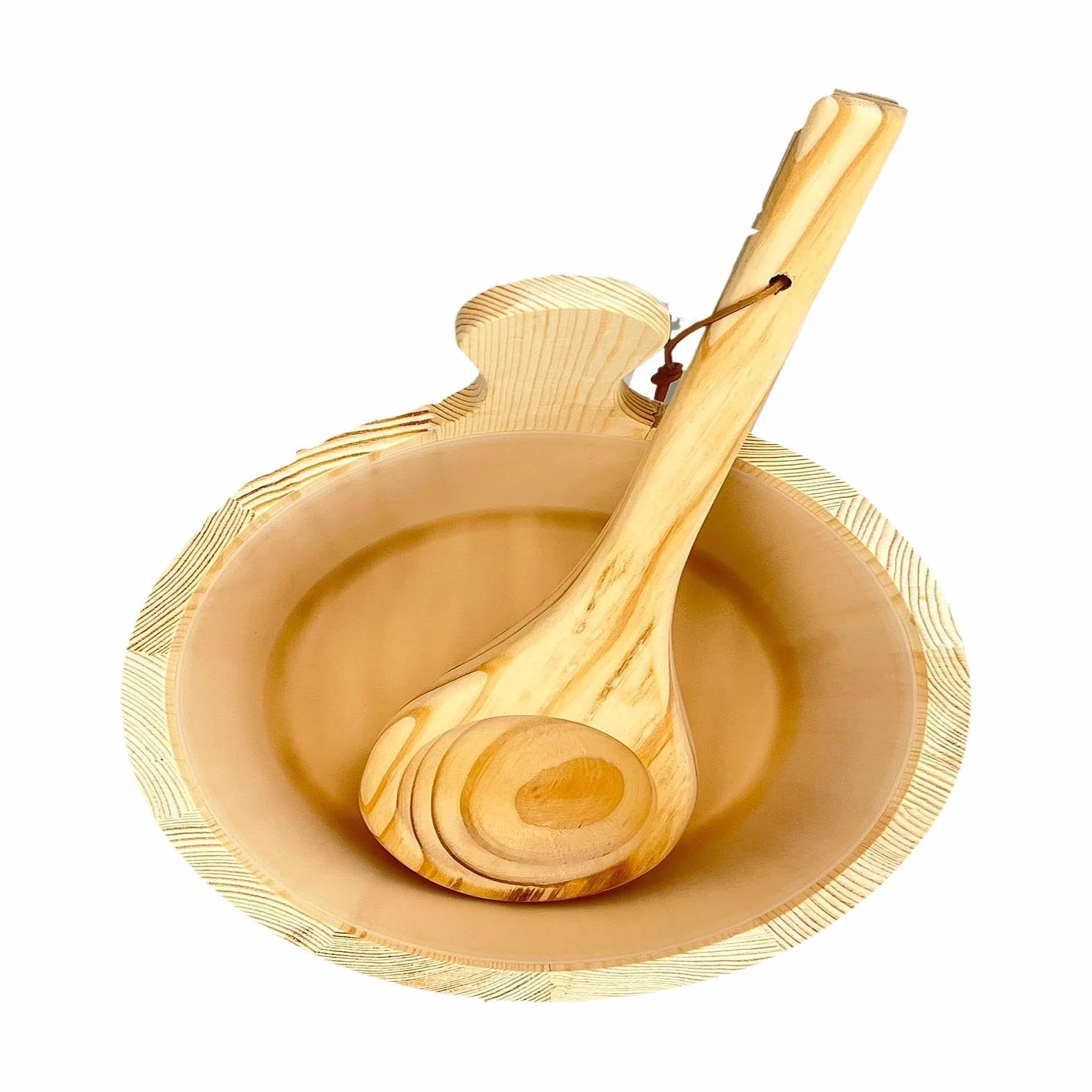 Set secchi legno sauna 5 litri accessori bagno SPA vasca