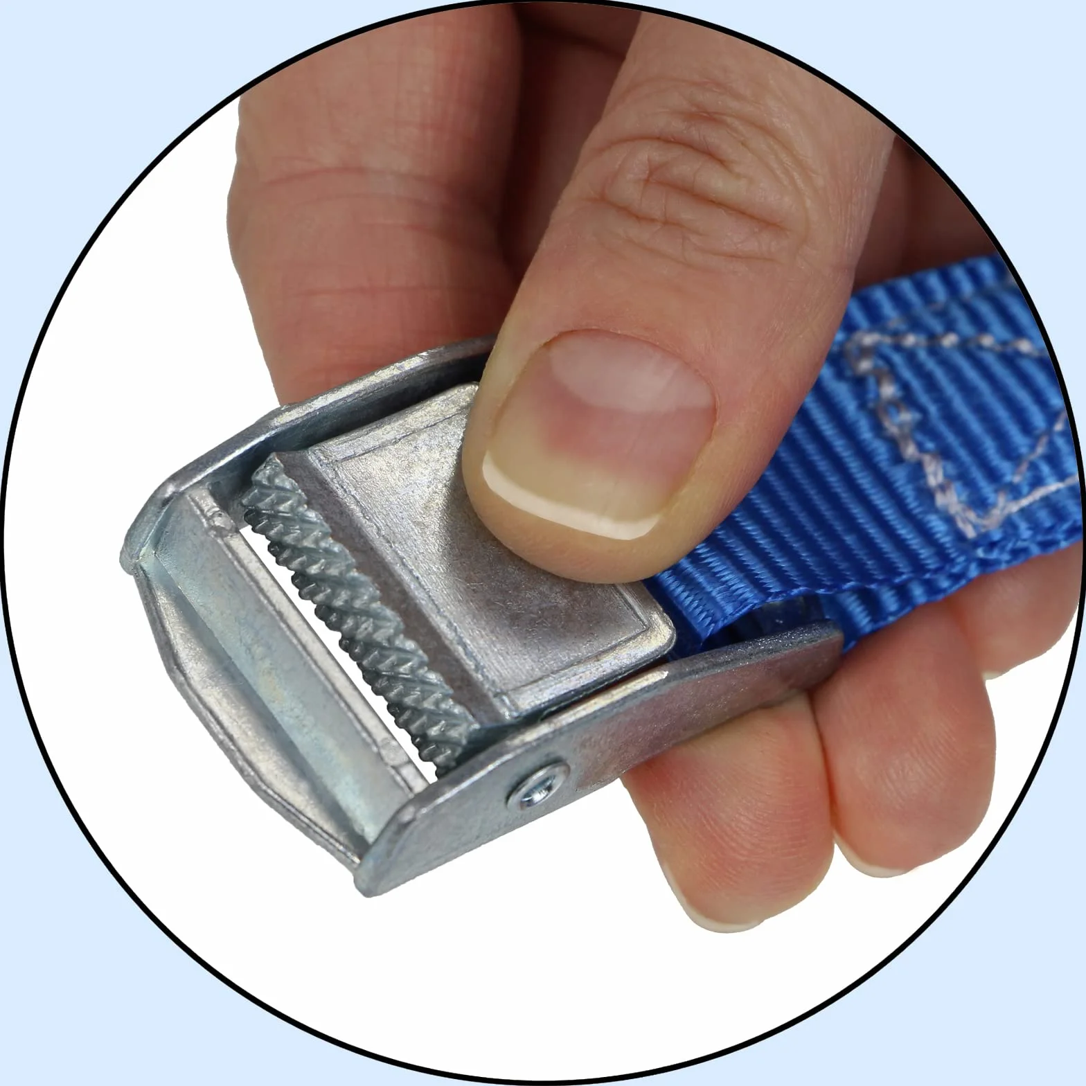 Cinghia di fissaggio Cinghie di tensione blu 1m 2,5m 4m 6m resistenza 250 kg DIN EN 12195-2 4 pezzi 2.5 cm x 4 m