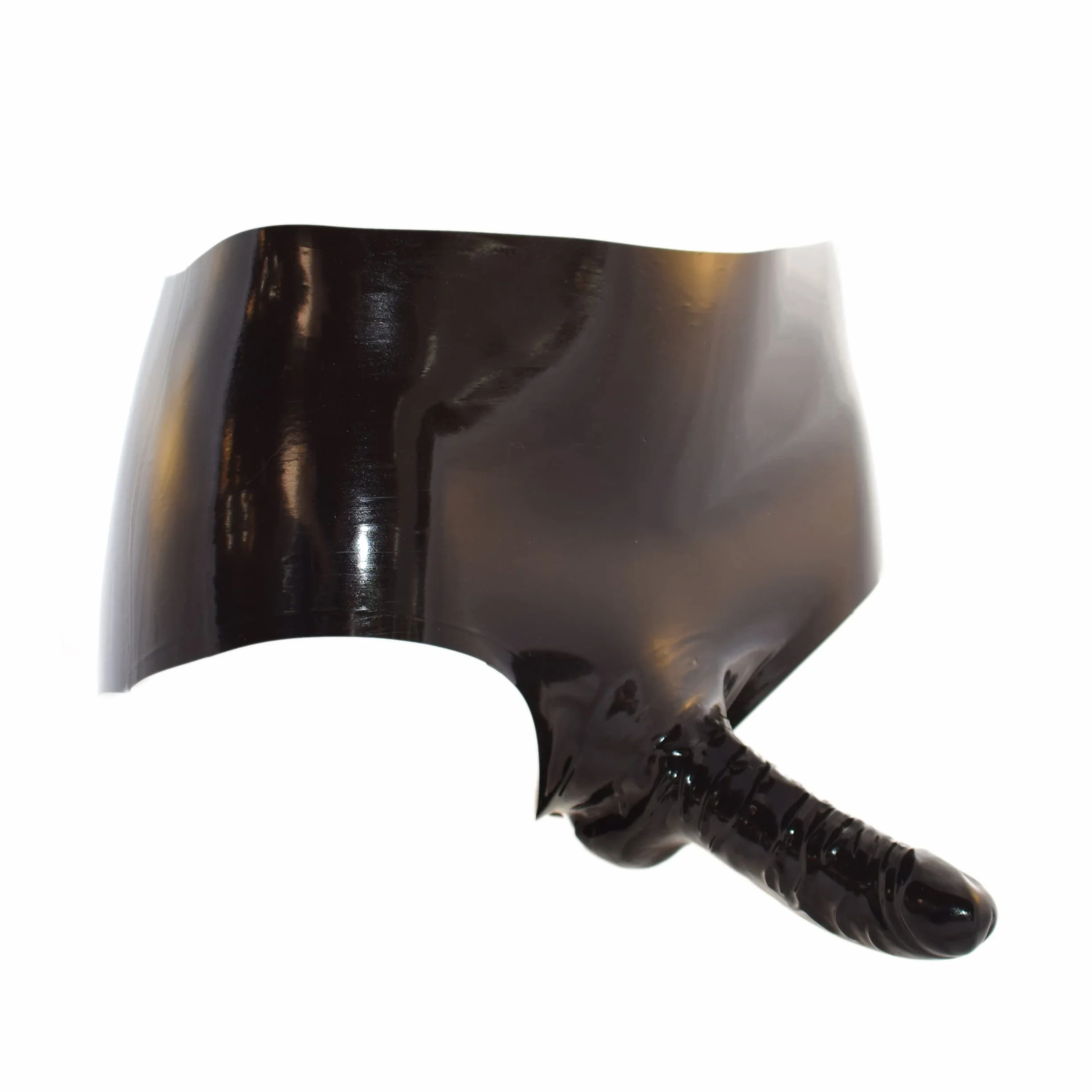 Rubberfashion Slip in Lattice con Guaina per Il Pene - Breve Sexy Gomma con preservativo - Pantaloni in Lattice per Uomini