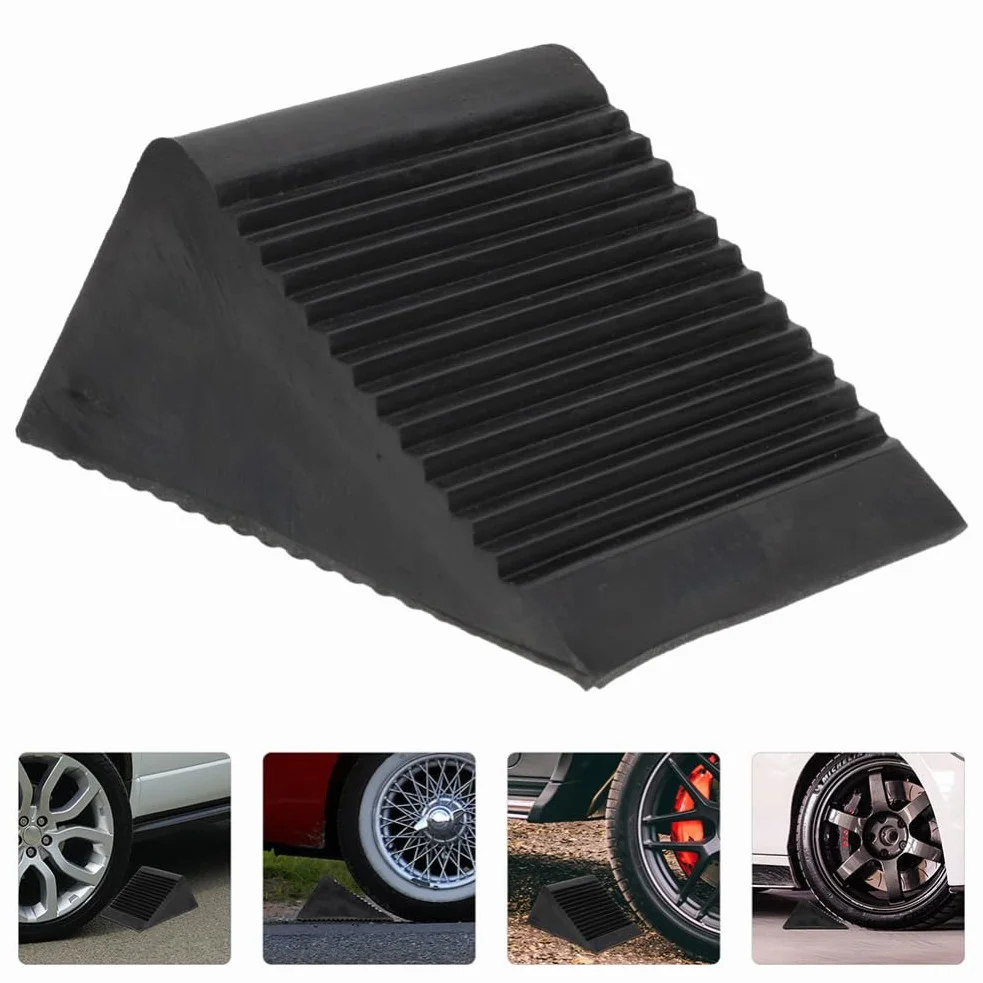 Cunei Antiscivolo Per Ruote Fermaruota Triangolari Per Auto e Camion Design Portatile e Leggero