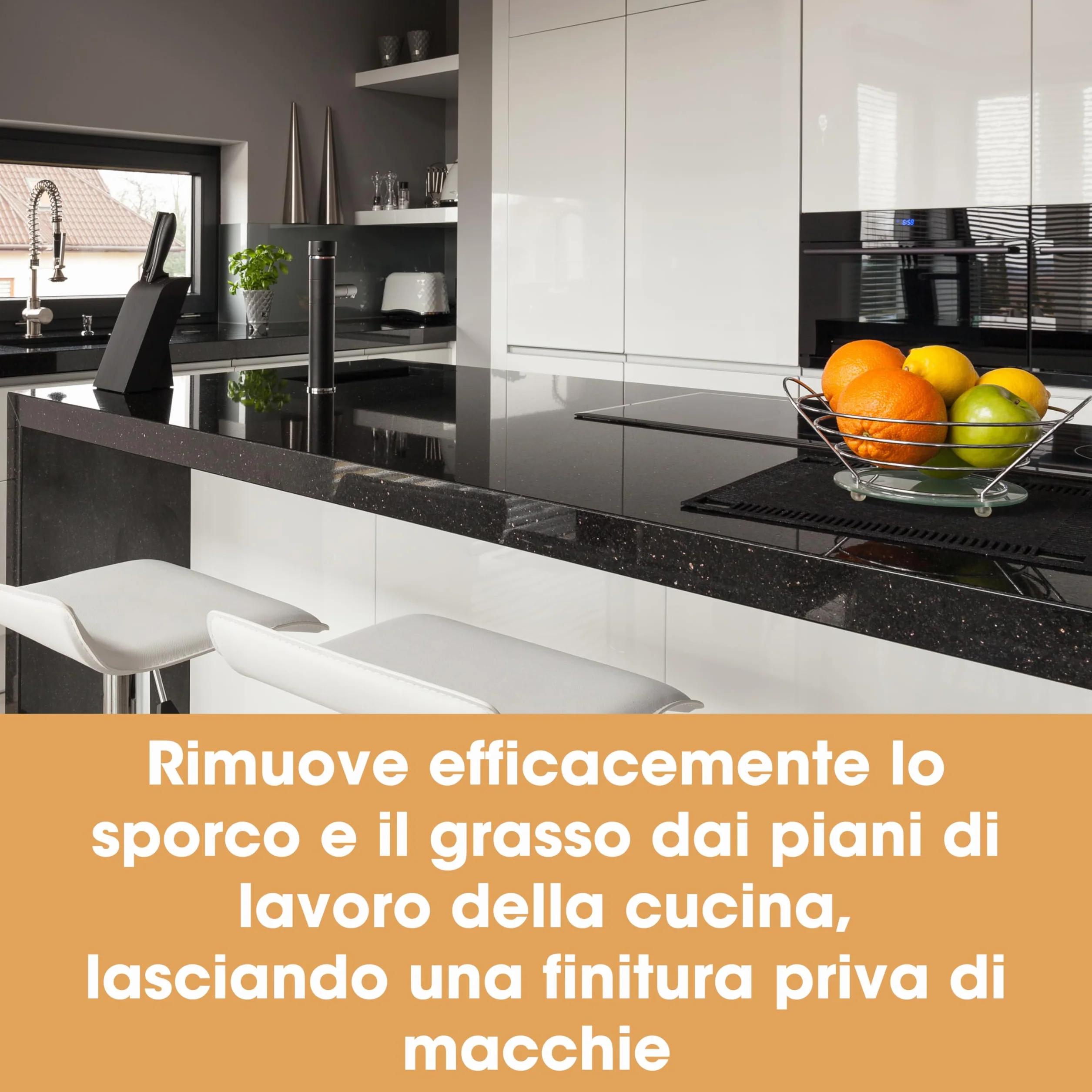 Furniture Clinic Spray Detergente per Granito e Quarzo 500 ml Pulizia non Abrasiva Finitura Senza Macchie