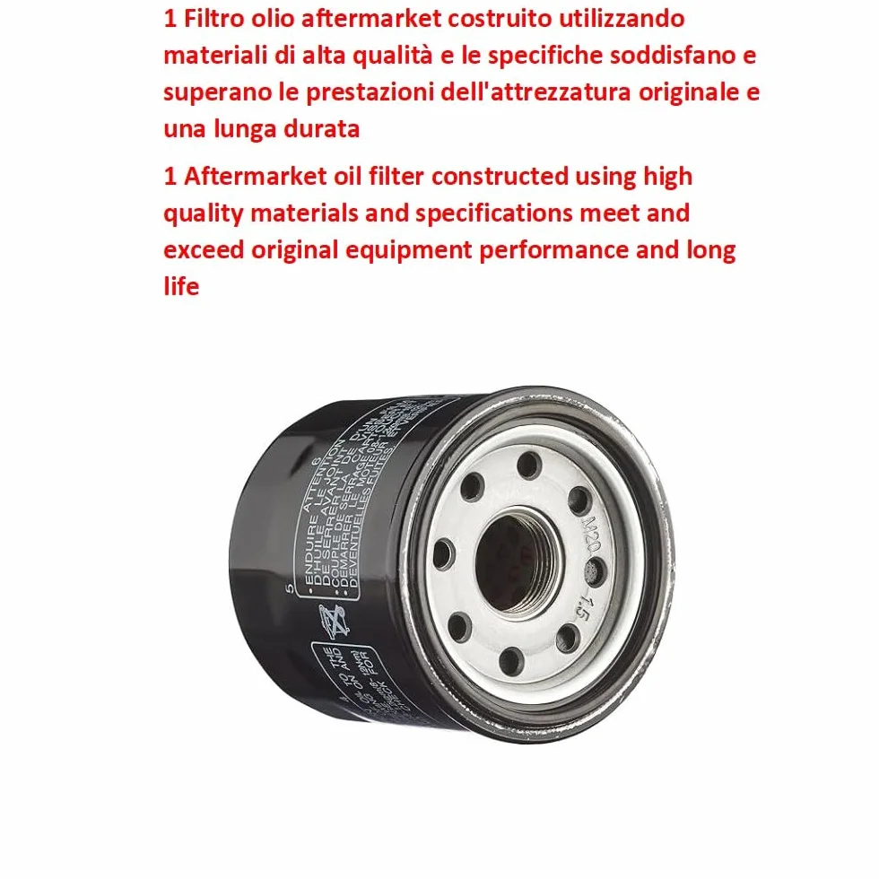 MOTO SPORT MONDO - Kit di manutenzione per moto: 4 litri di Olio M 10W40 4T HC-TECH + Filtro olio per Honda Transalp XL 600V