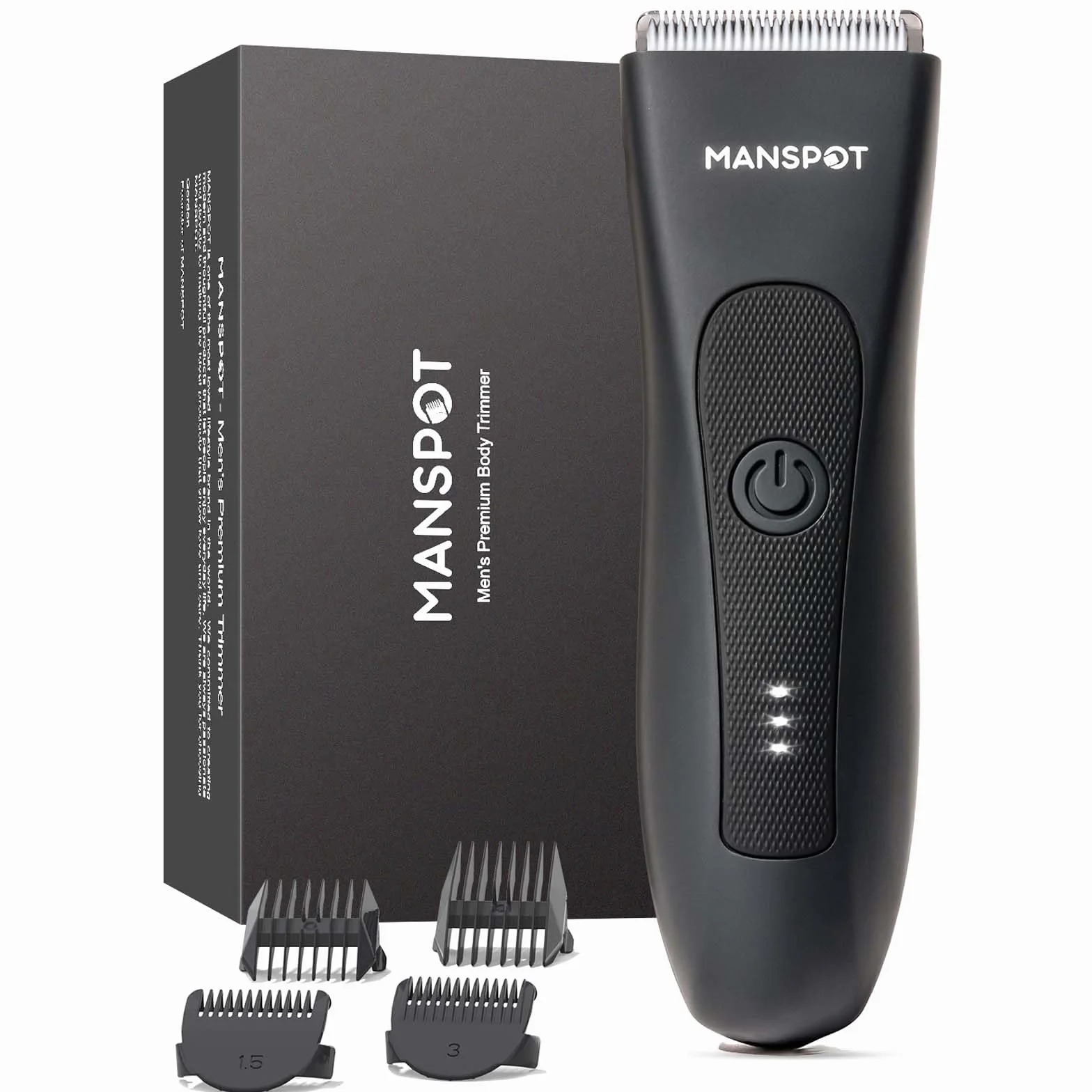 MANSPOT Rasoio Elettrico Corpo Uomo Impermeabile IPX7, Depilatore Corpo Uomo Umido e Asciutto