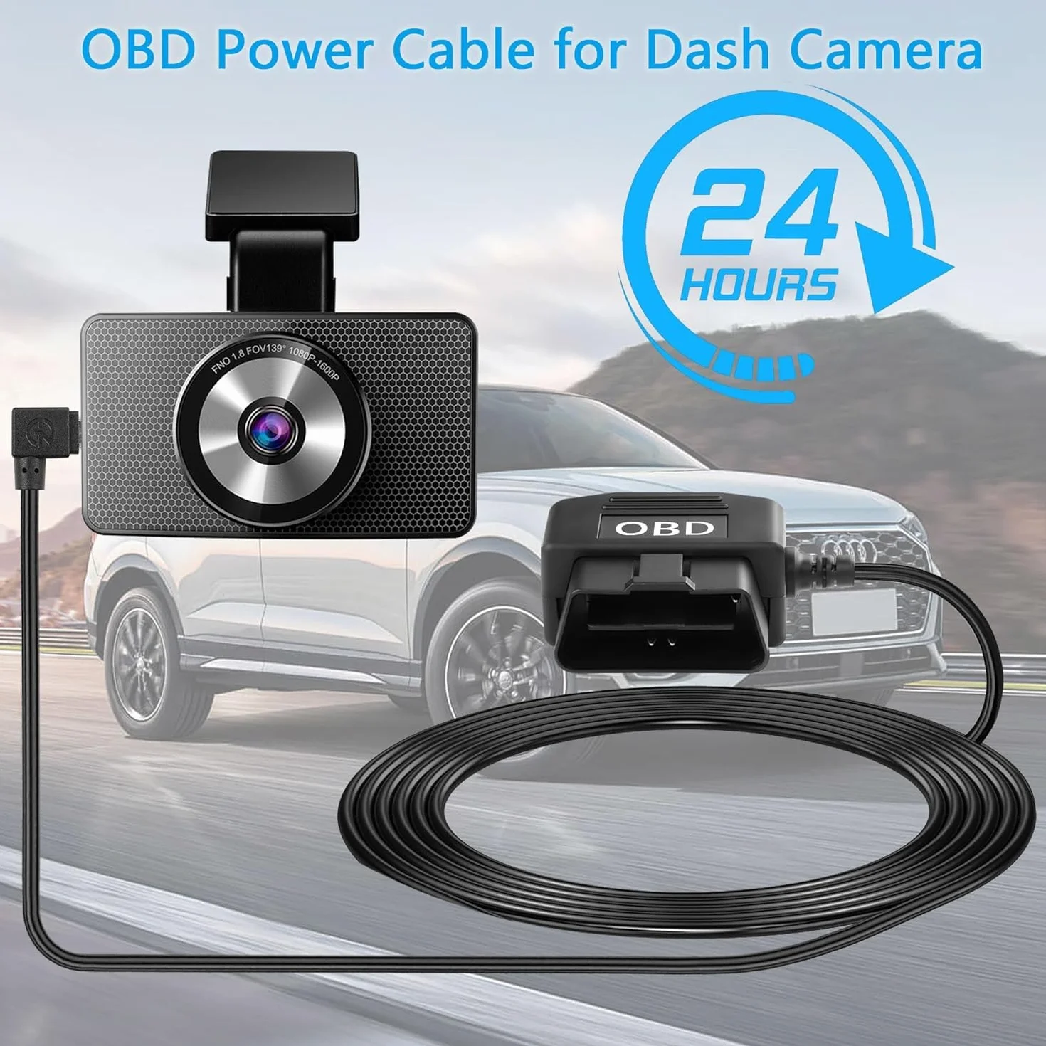 Gebildet Mini Kit Cablaggio OBD Dash Cam USB Cavo Alimentazione 12-24V 5V/3A Protezione Bassa Tensione Sorveglianza Parcheggio 24h