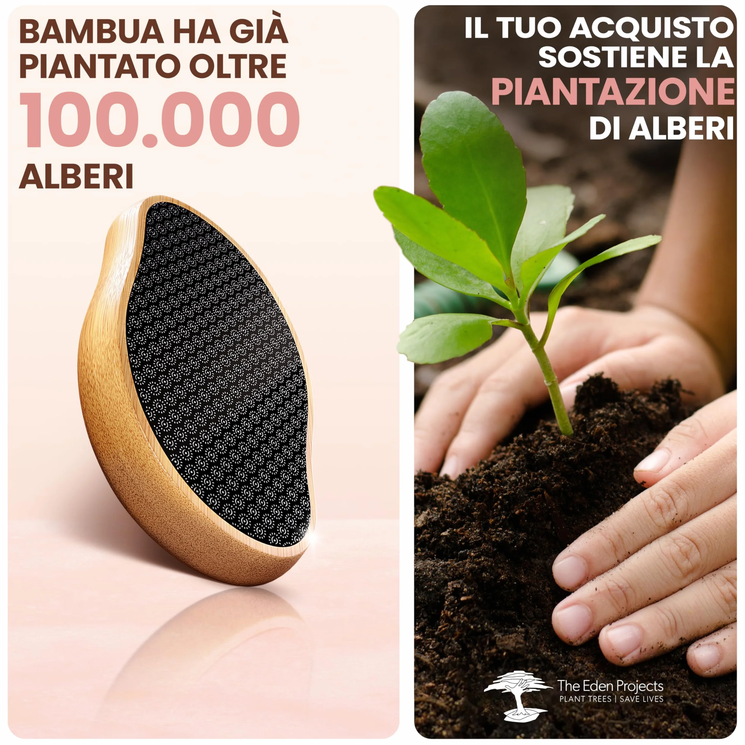 BAMBUA Lima per Piedi Professionale Effetto Anti-Calli Vetro Nano Pedicure Rimozione Calli (Nero)