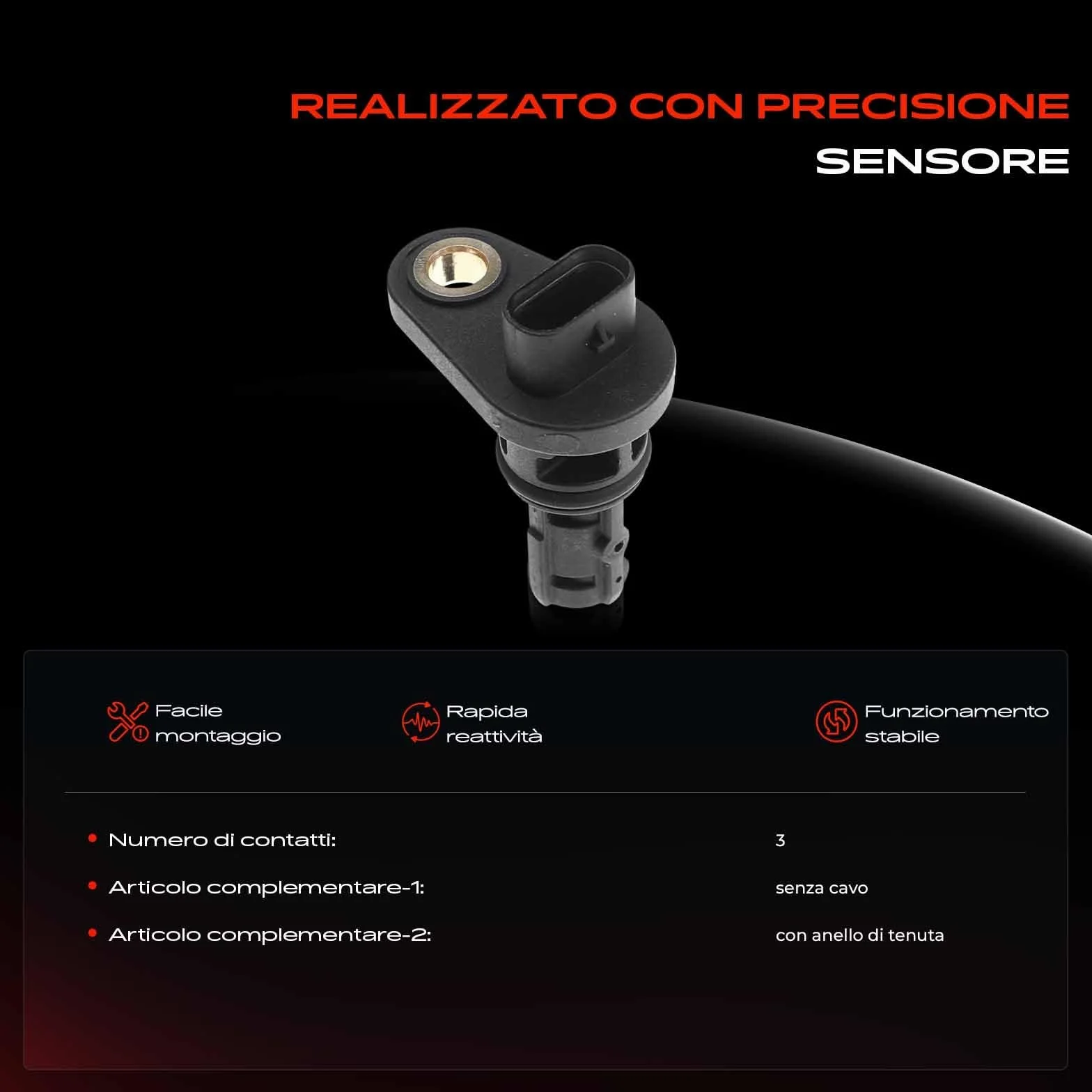 Frankberg Posizione dell'albero Motore Sensore dell'albero Motore 3-Poli Compatibile con Mokka/Mokka X J13 Adam M13 Zafira Tourer C P12 Corsa D S07 Meriva B MPV S10 Replace# 01238207