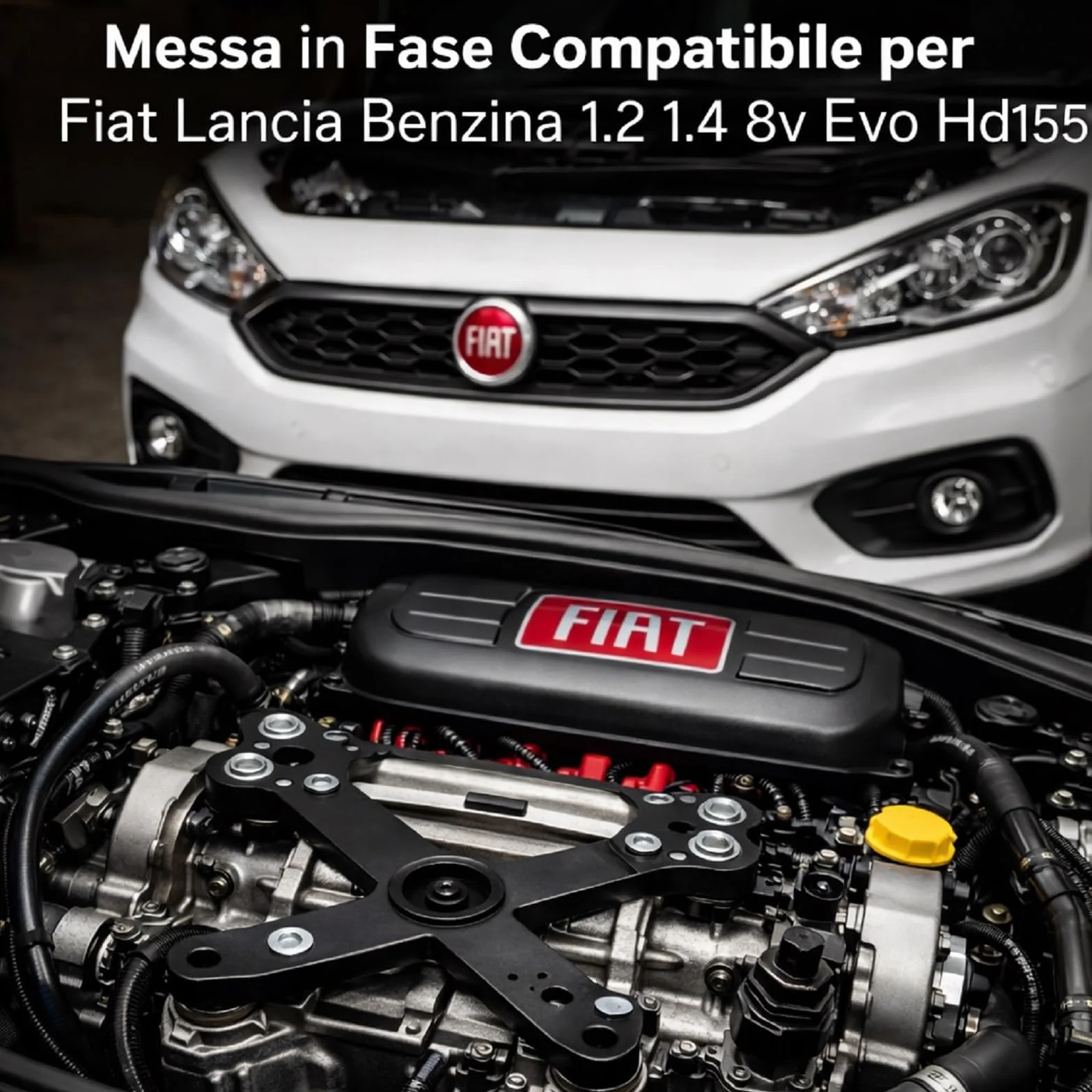 topolenashop Kit Attrezzo Messa in Fase Compatibile per Fiat Lancia Benzina 1.2 1.4 8v Evo Hd155 Messa in Fase, Strumento di Regolazione della Cinghia di distribuzione del Motore