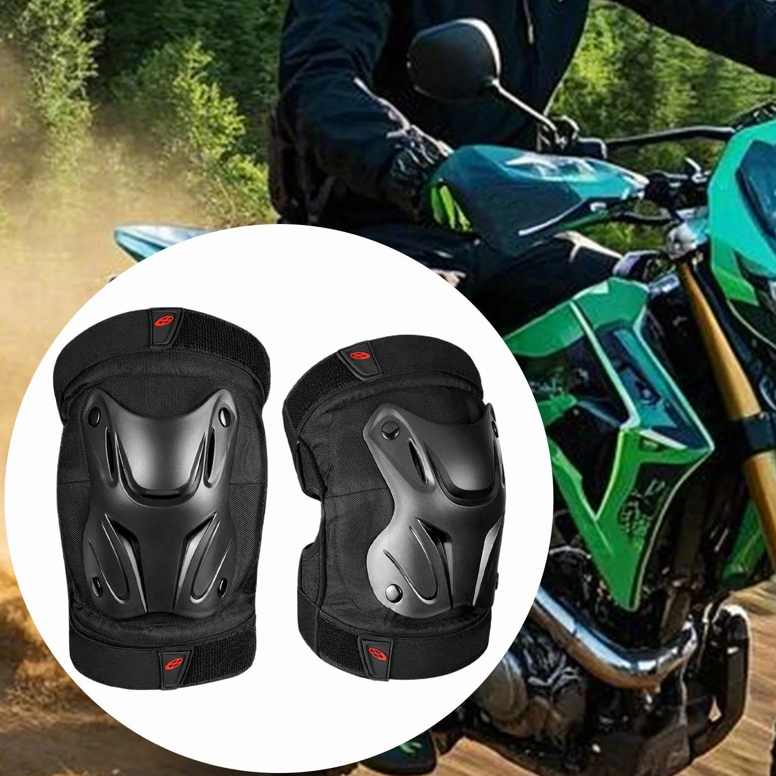Brift Cuscinetti Ginocchia Gomiti Moto Protezione Antiurto Regolabili Accessori Bicicletta Pattinaggio