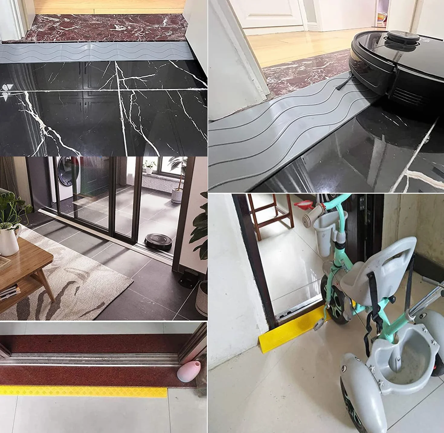 Rampe Portatili Per Gradini, Rampe Di Soglia Per Sedia A Rotelle Per Porte Da 2-6,5cm,Rampe Marciapiede Del Vialetto-Rampa Per Sedia A Rotelle Portatile In Plastica Leggera Per Tosaerba Da Marciapiede