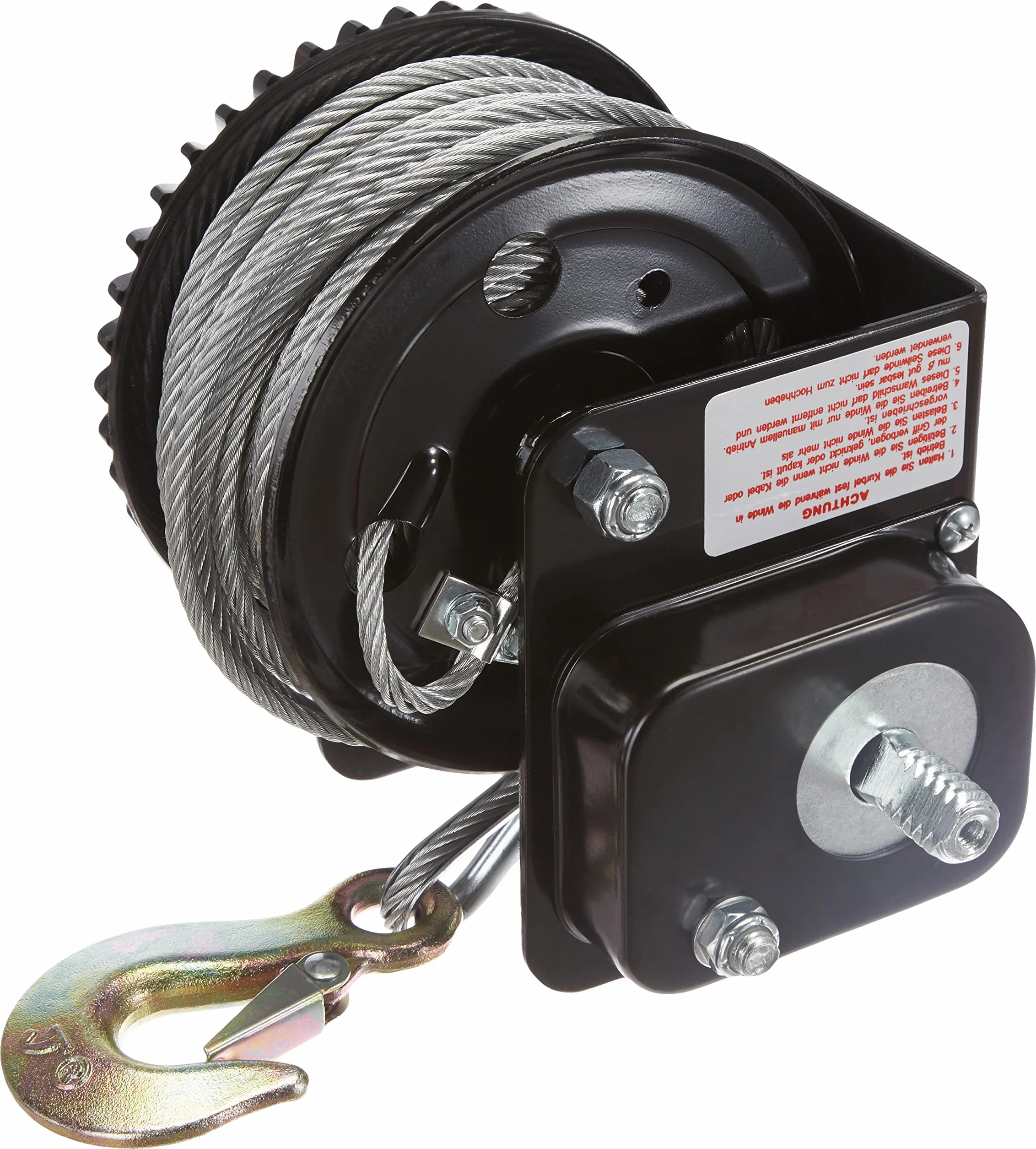 Kerbl Works Hand Winch argano manuale acciaio cavo antistrappo freno automatico