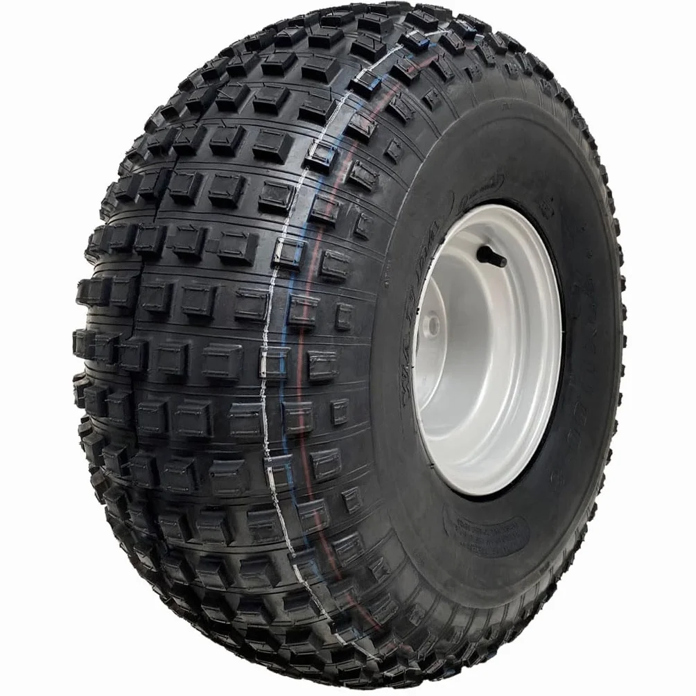 Ruota Completa e Pneumatico 22x11.00-8 4 Prigionieri 100 mm Pcd 4 Strati per Tosaerba Quad ATV Buggy Kart