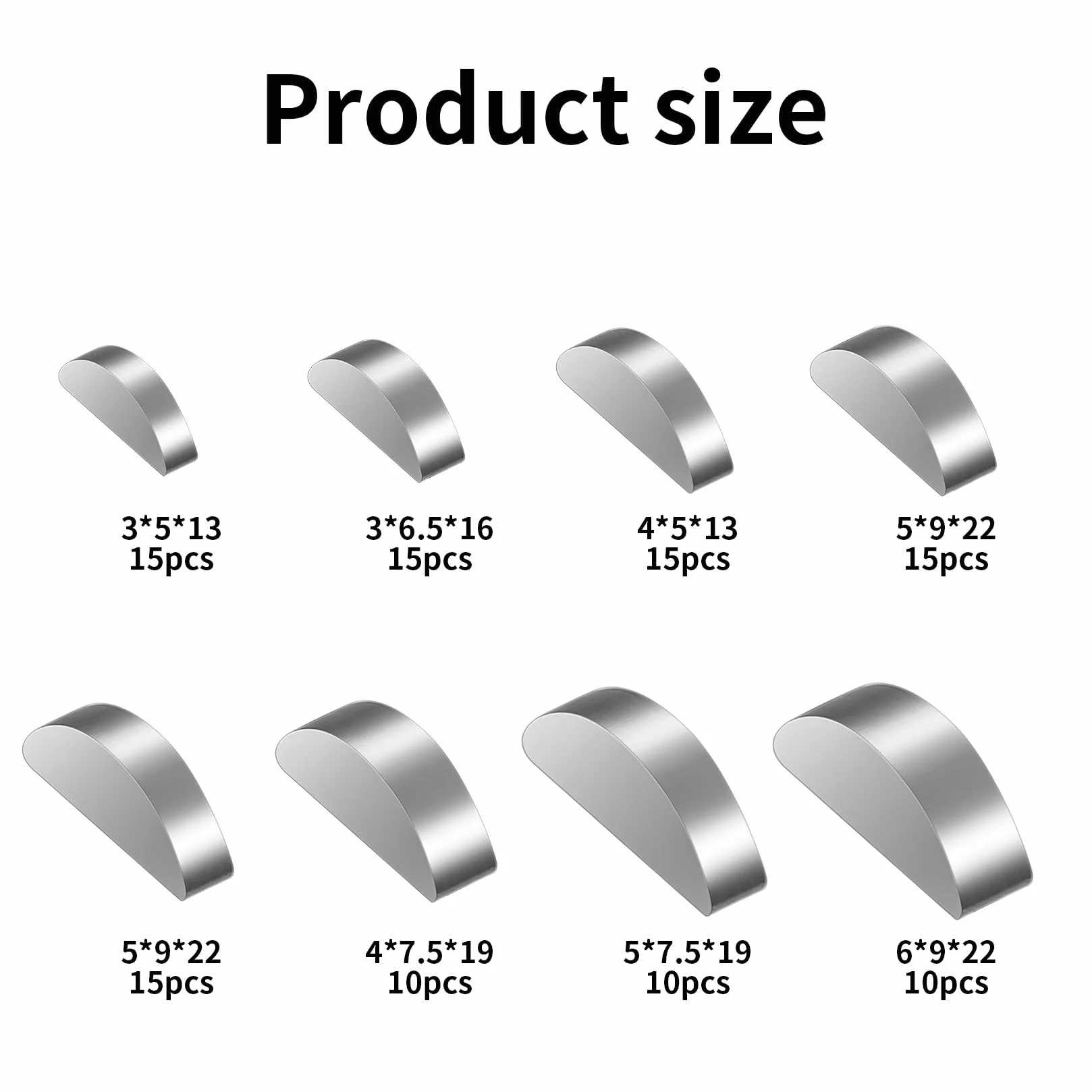 100 Pz Sedi chiavette, Set di Chiavi a Mezzaluna, Chiavi a Testa Tonda Woodruff da 3-4-5-6 mmChiavi di Comando, kit assortimento puleggia volano albero motore