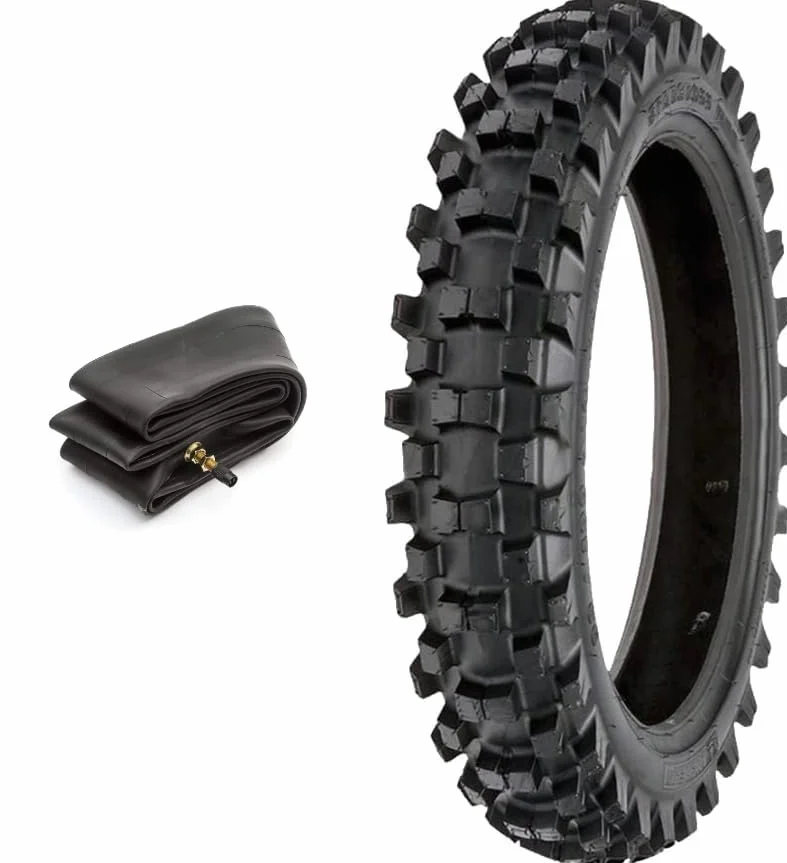 1 Copertone 2.50 – 10 + Camera d’aria Pneumatici Cross Tassellati per Pit Bike Mini Moto Gomme Minicross