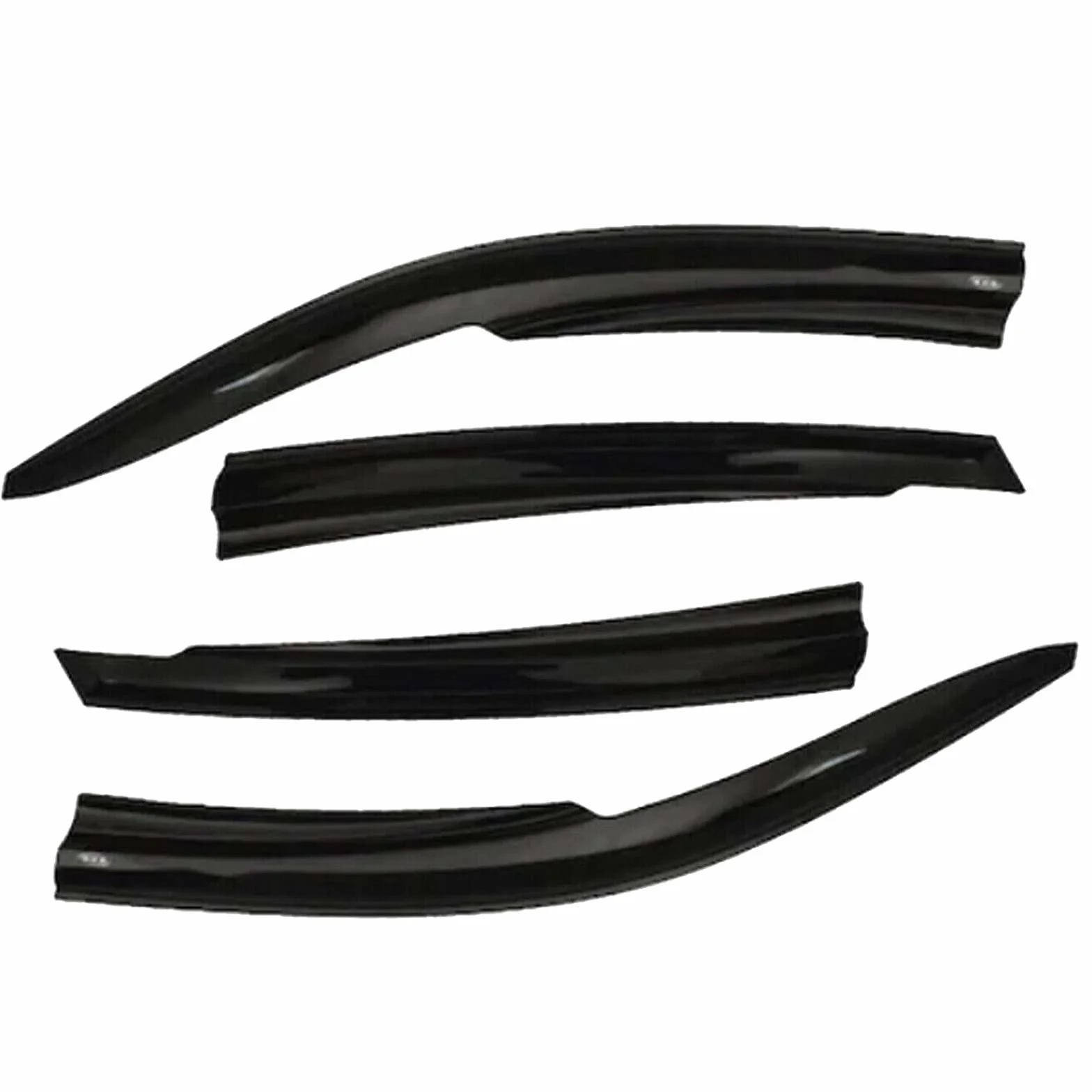 Set di 4 deflettori per vento, pioggia, fumo, sole, compatibili con Nissan Qashqai Mk1 dal 2007 al 2013 [adesivi]
