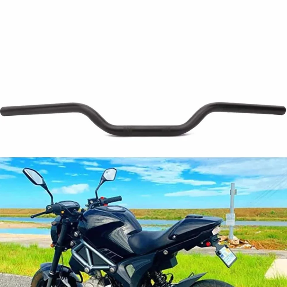 Manubrio Moto Piega Bassa 22mm Uniwersalny do Sportster XL 883 1200 Bobber Custom Chopper Softail Dyna Nero