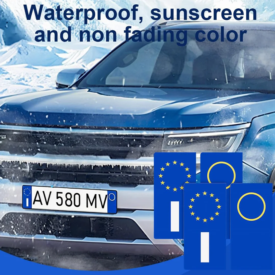 Adesivi Targa Auto Rifrangenti 45 x 98 mm Ultra Resistente Pioggia e Sole