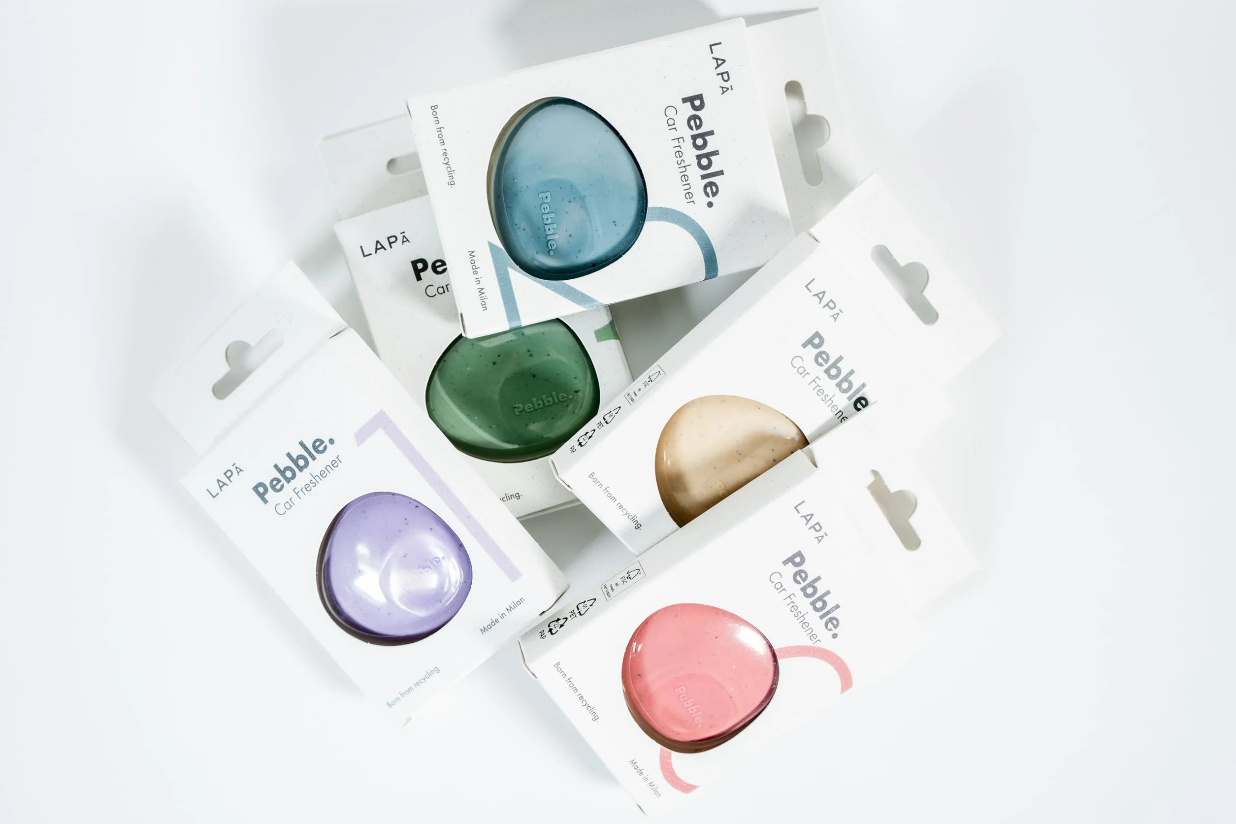 Pebble Profumatore Auto Premium 60 Giorni Fragranza Costante Design Soft-Touch Plastica Riciclata H2O