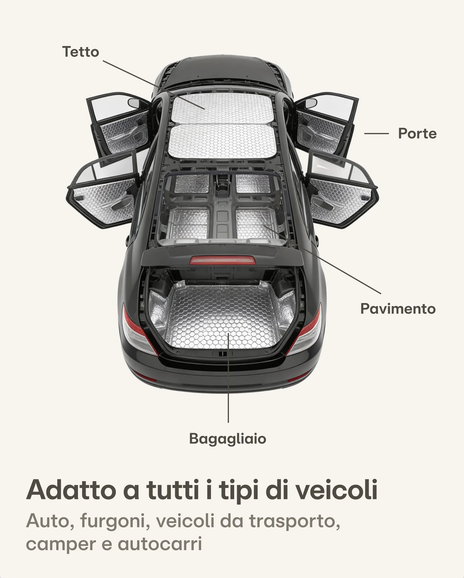 Praknu Alubutyl Isolante Insonorizzante 2 mm 40x500 cm Tappetino Autoadesivo per Auto