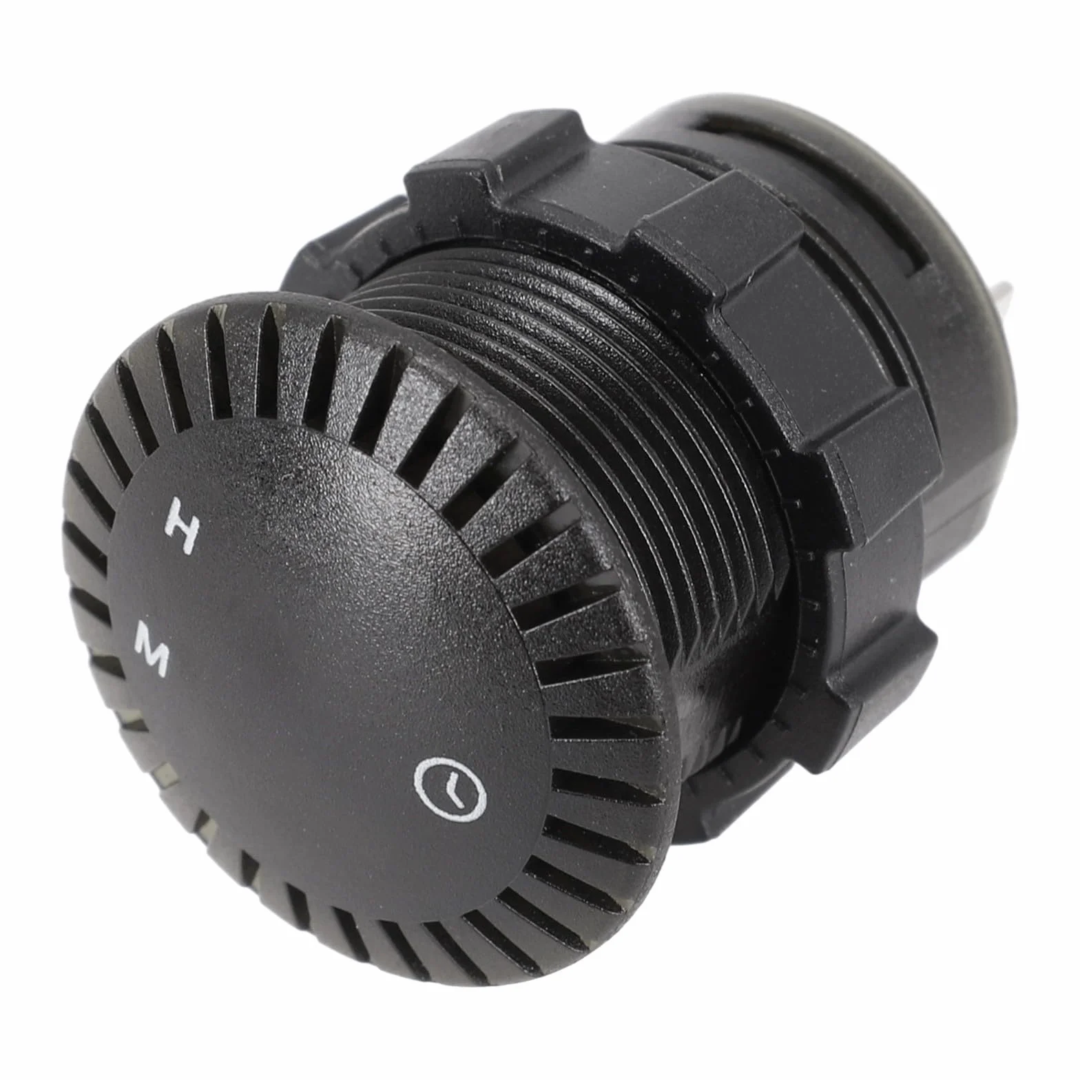 Pannello orologio digitale per auto e barca 12 V-24 V, display a LED con illuminazione verde, tensione DC 12-24 Volt, foro di montaggio da 28 mm, nero