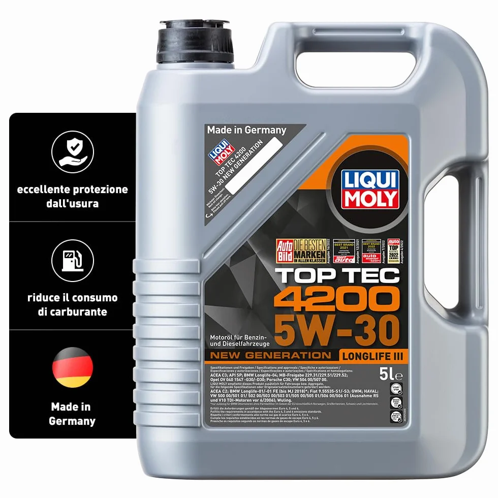 LIQUI MOLY I Top Tec 4200 5W-30 New Generation I 5 L I Oil Motore I Tecnologia Sintetica I SKU: 8973