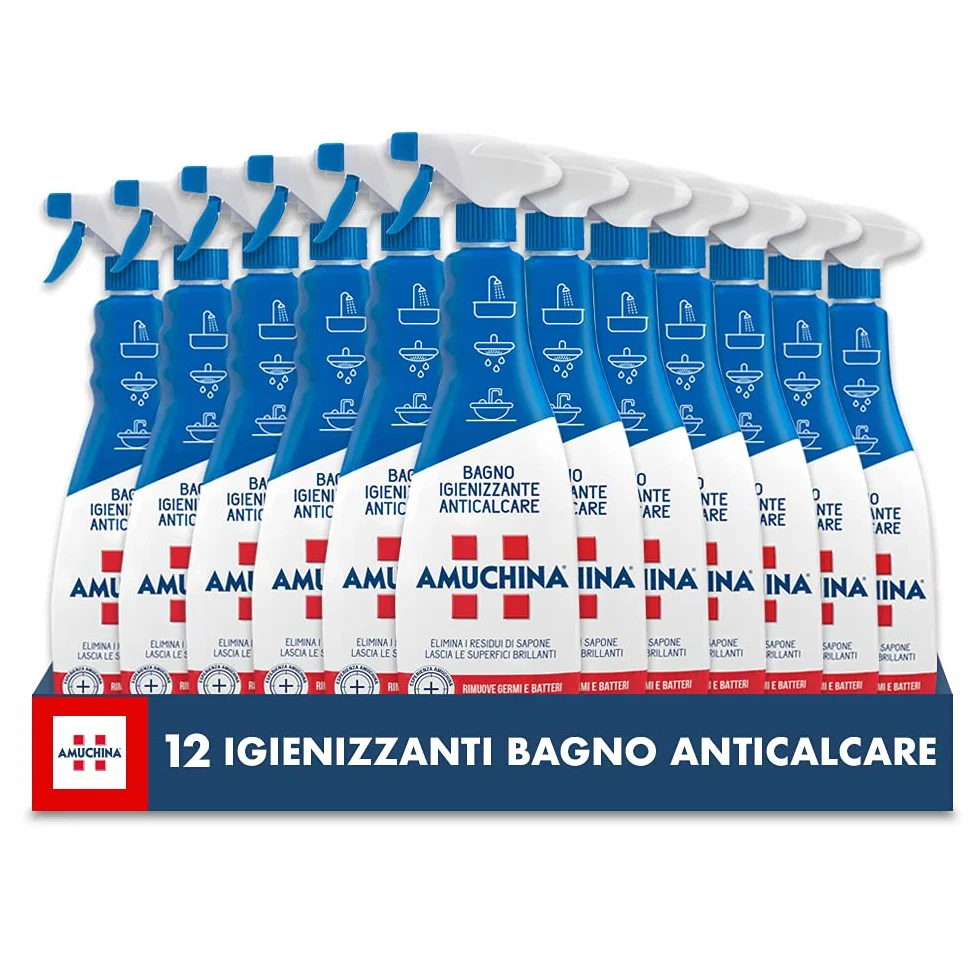 Amuchina Spray Bagno Igienizzante Anticalcare 12 x 750 ml